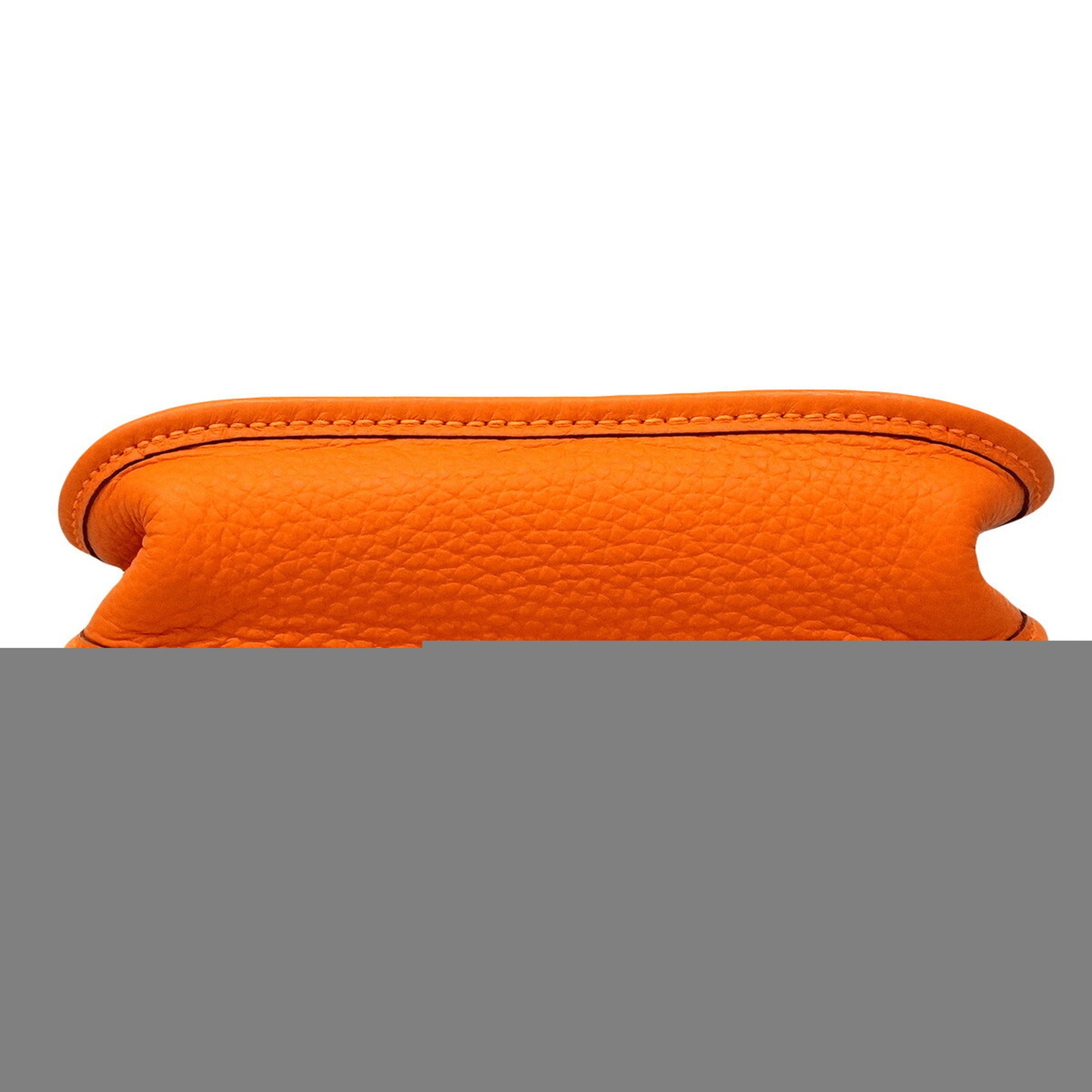 Hermes Orange Taurillon Clemence Leather Shoulder Bag (Pre-Owned)