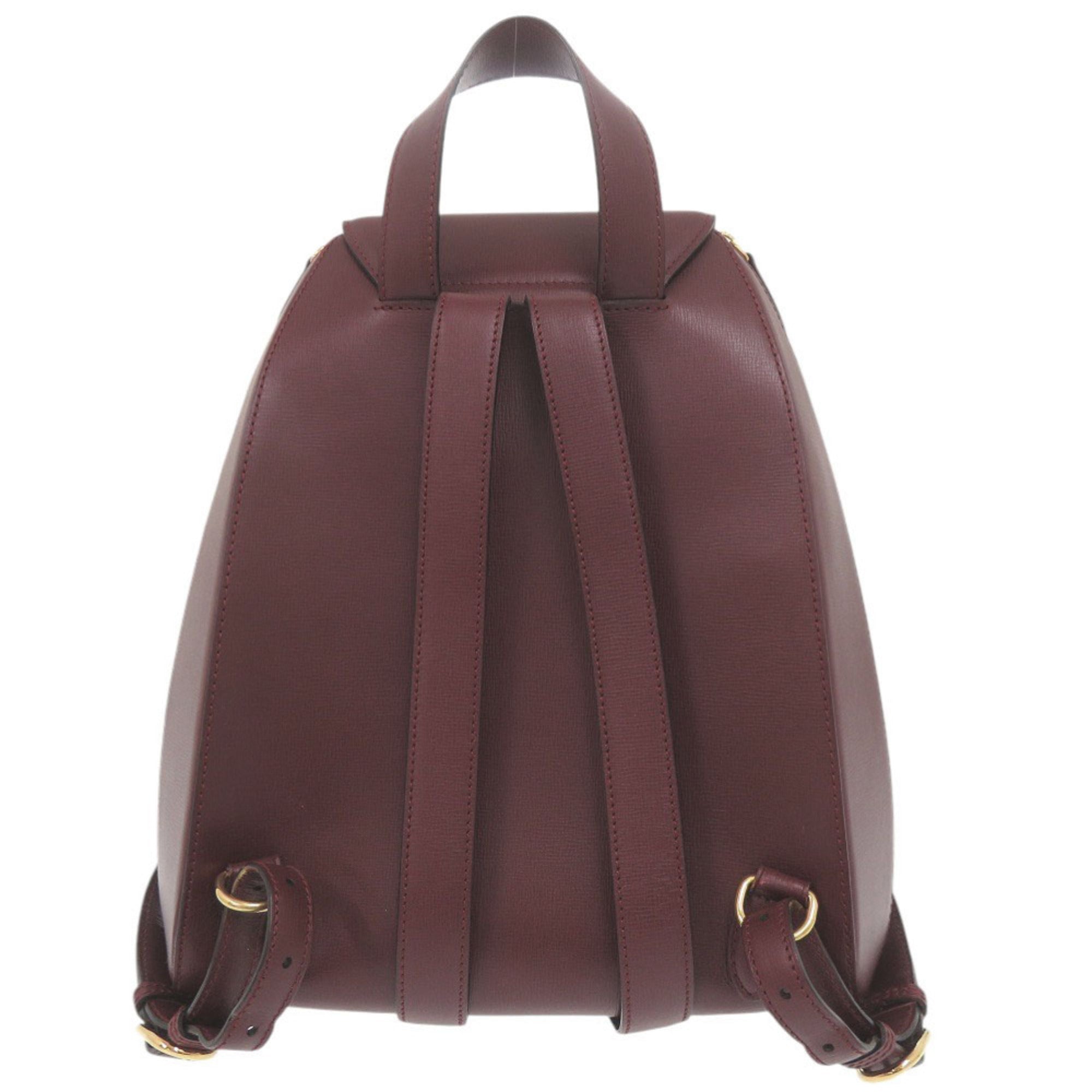 Cartier Bordeaux Leather Backpack (Pre-Owned)