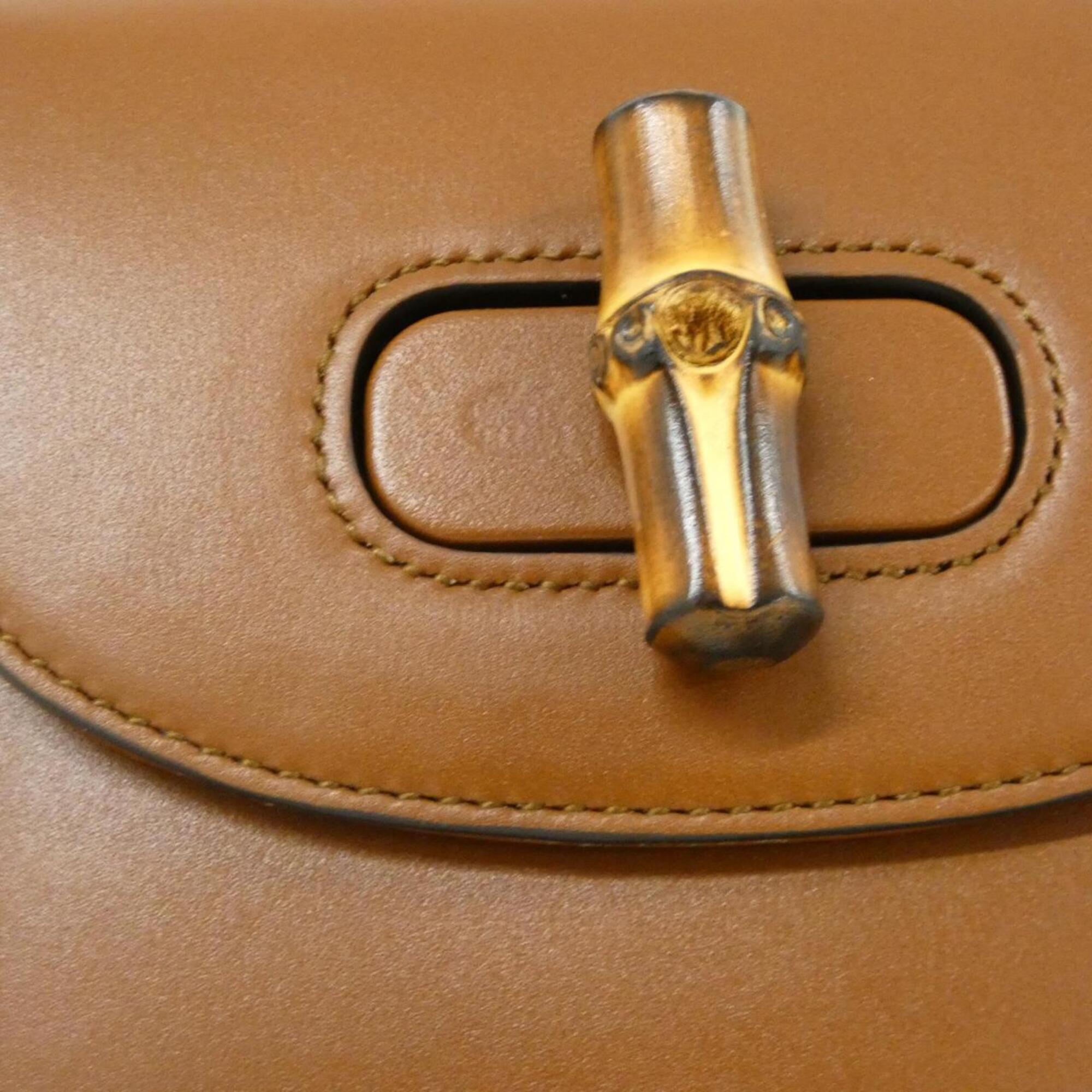 Gucci Brown Leather Handbag (Pre-Owned)