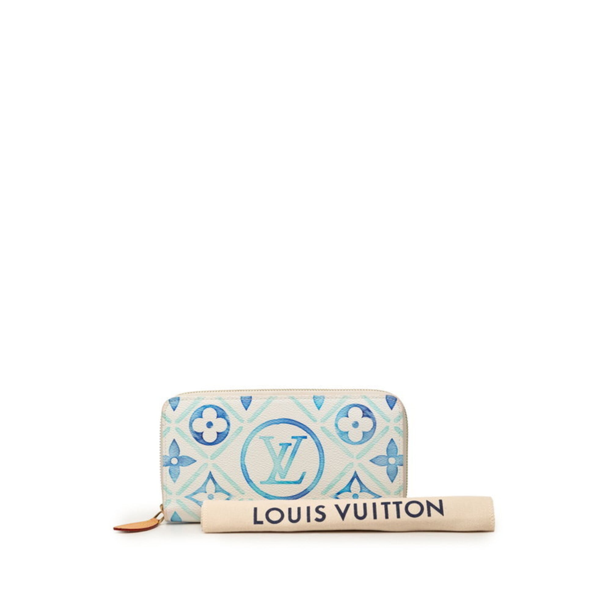 Louis Vuitton Blue White Pvc Leather Long Wallet (Bi-Fold) (Pre-Owned)