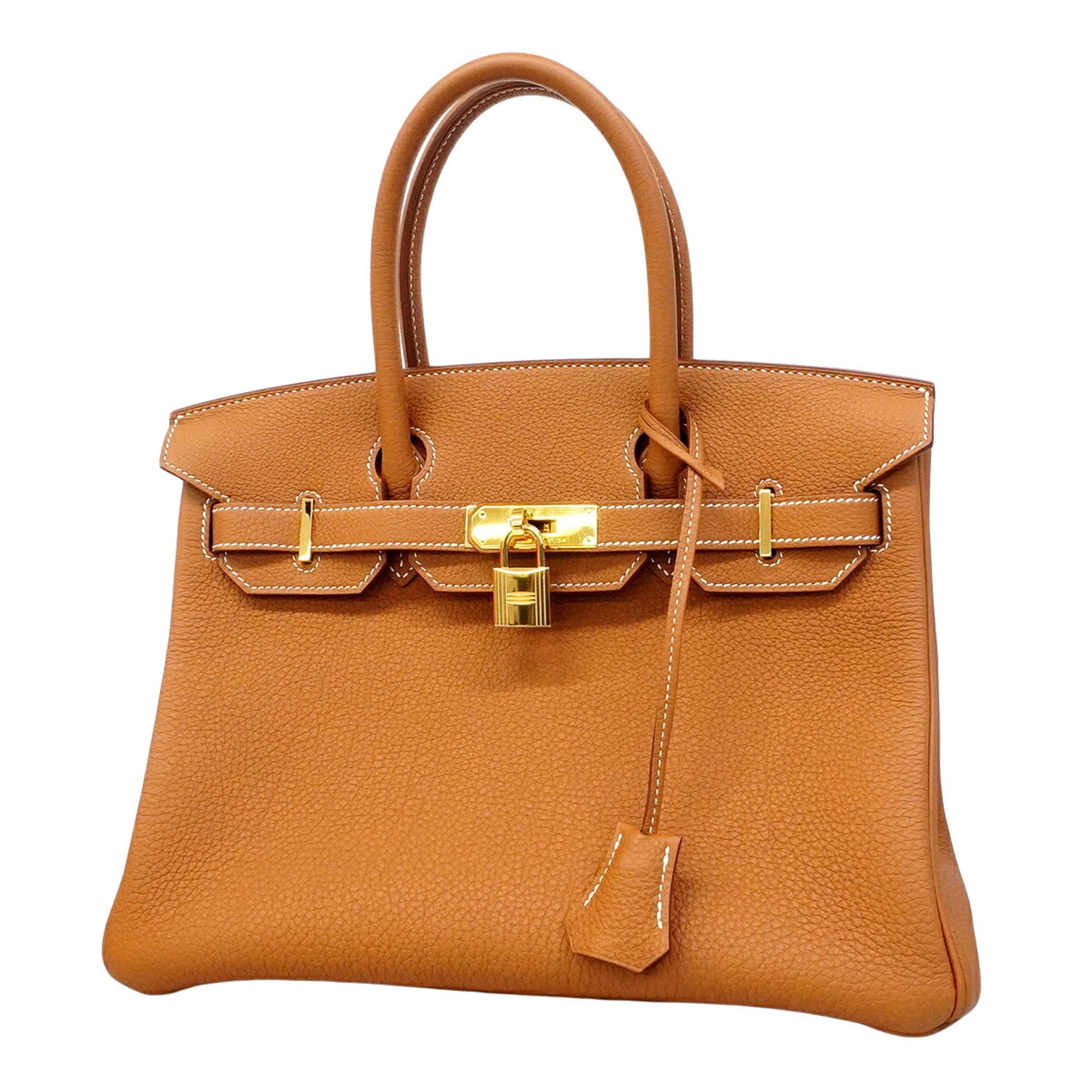 Hermes Gold Togo Leather Handbag (Pre-Owned)