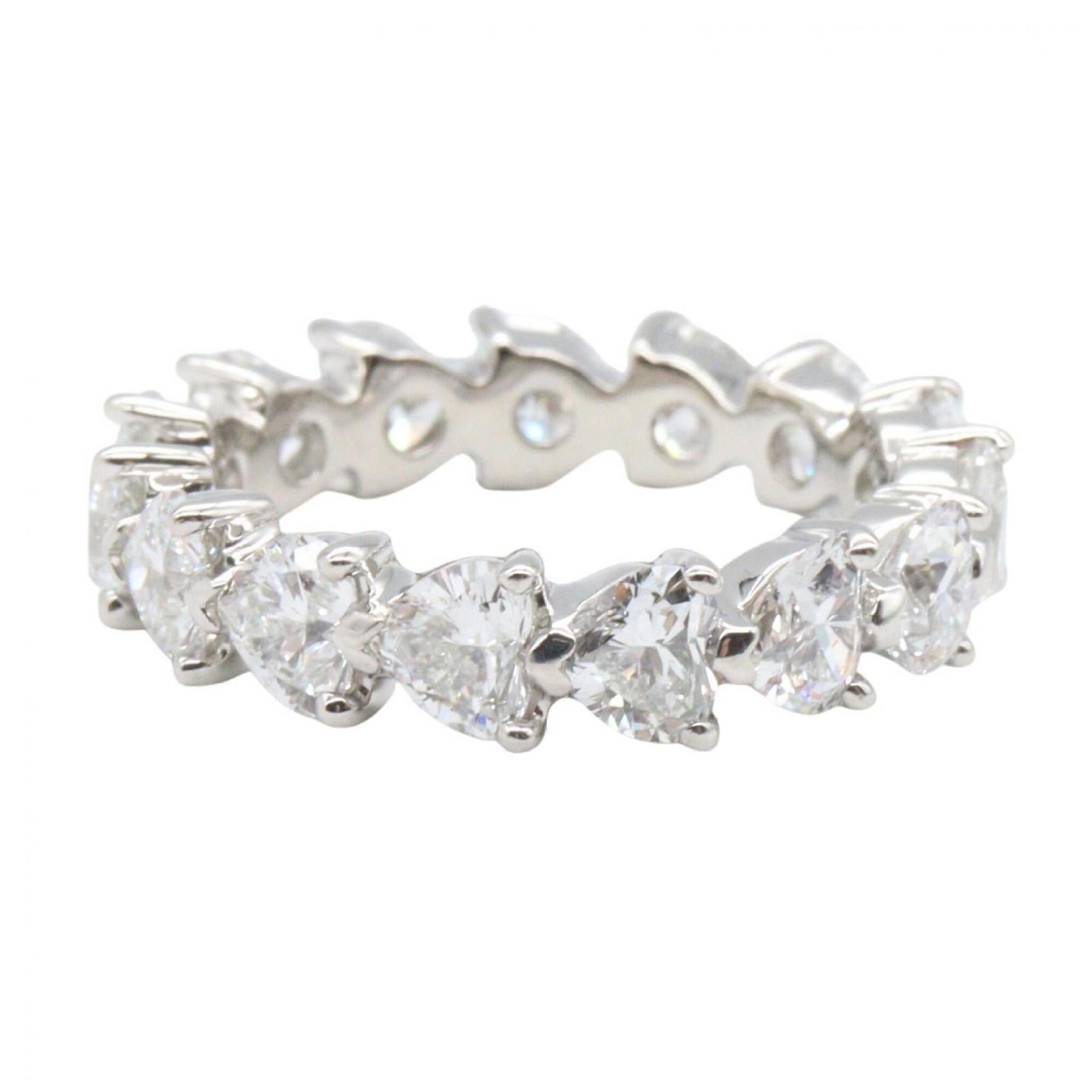 Harry Winston Silver Clear Platinum 950 Band Ring (Pre-Owned)