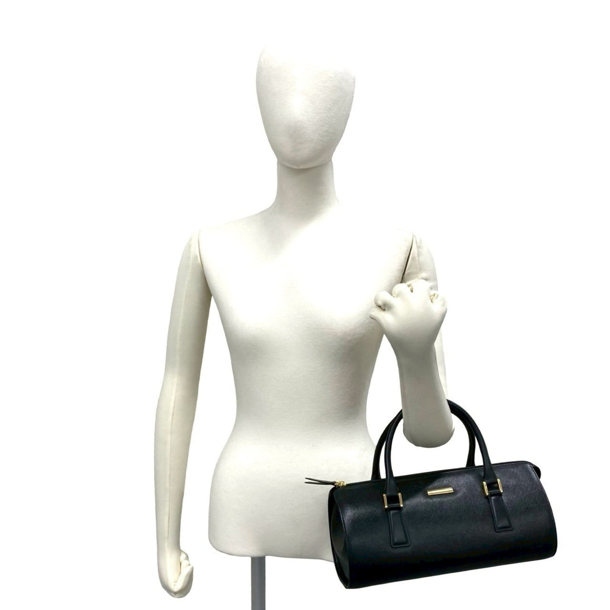 Burberry Black Leather Boston Bag Handbag (Pre-Owned)