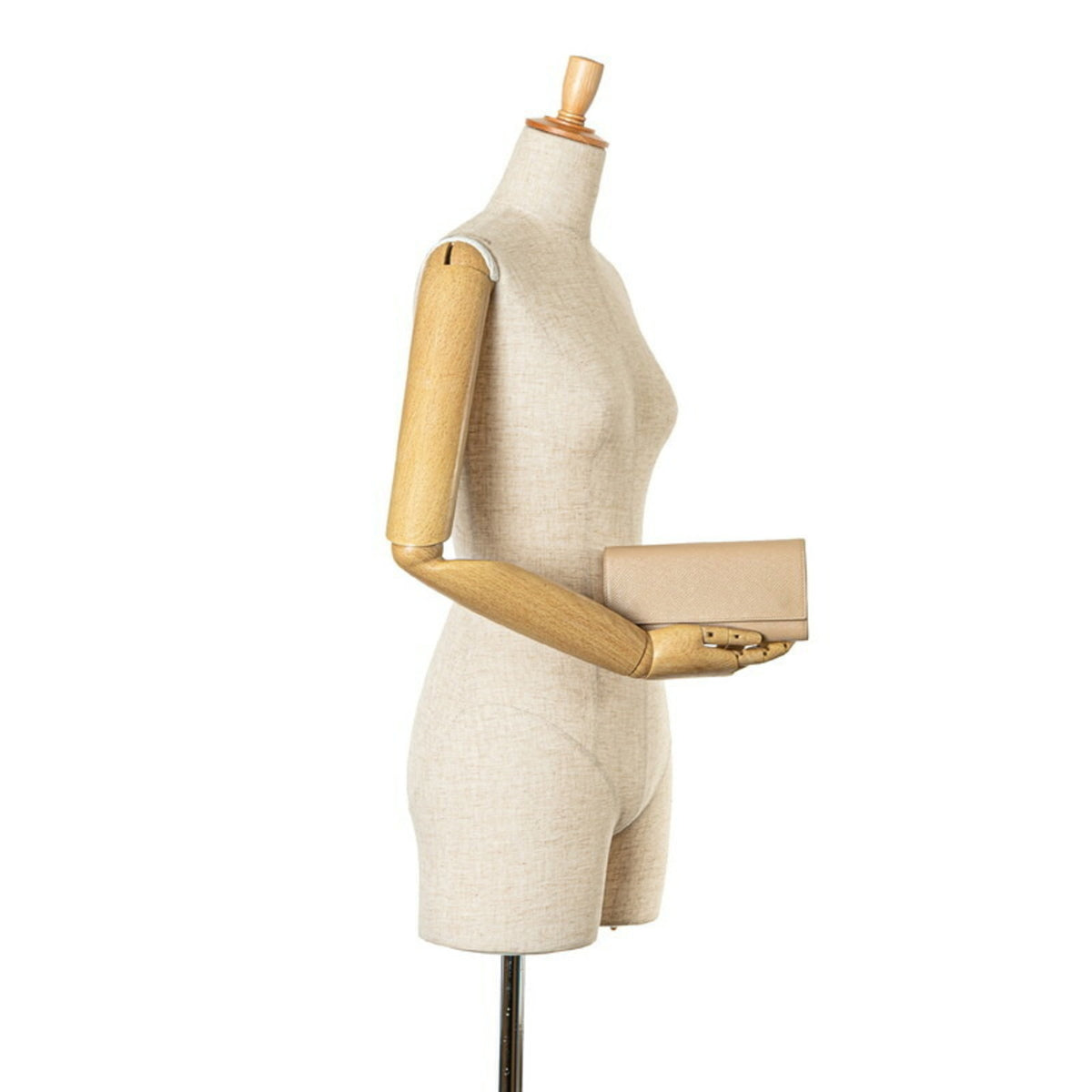 Celine Beige Leather Long Wallet (Bi-Fold) (Pre-Owned)