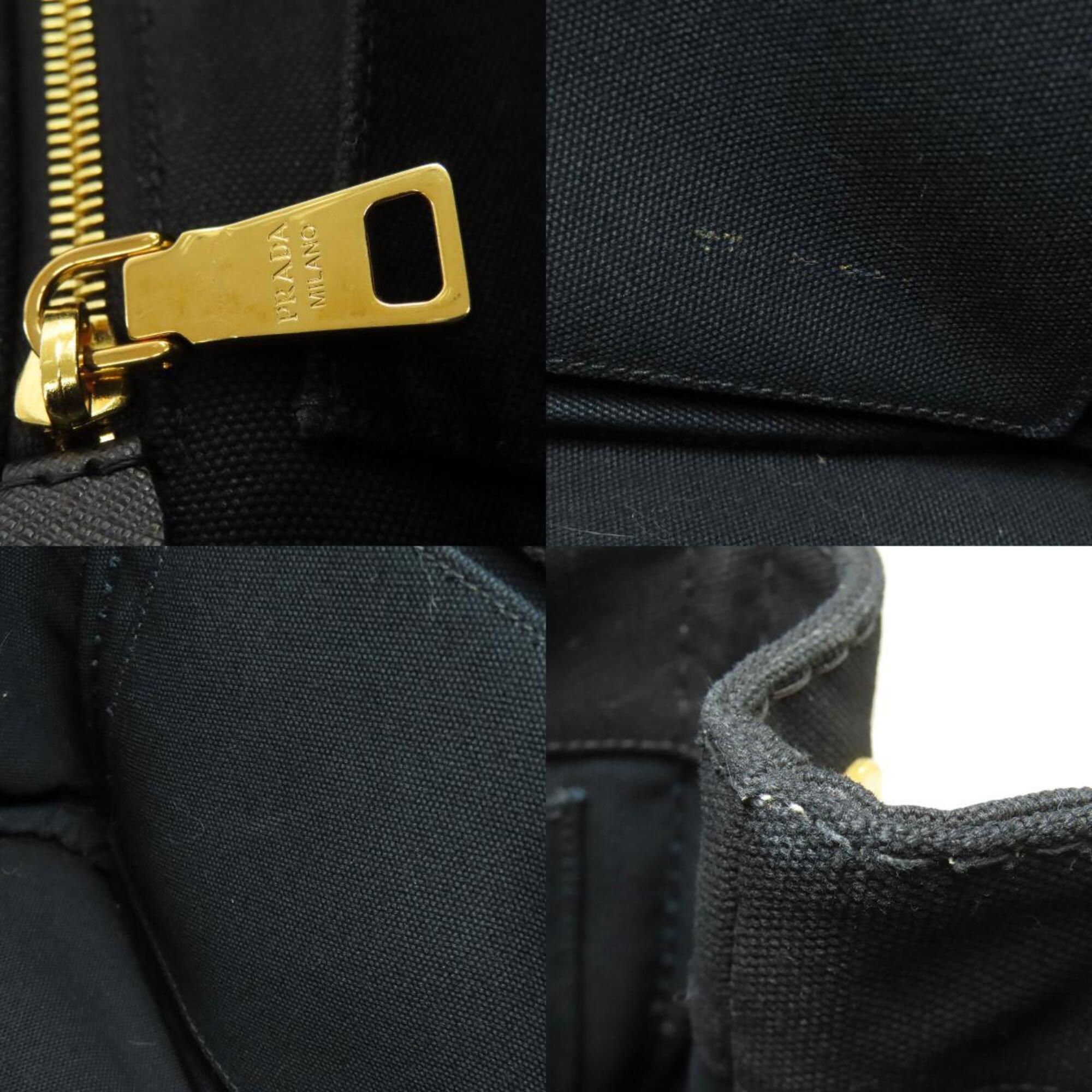 Prada Black Canvas Handbag (Pre-Owned)