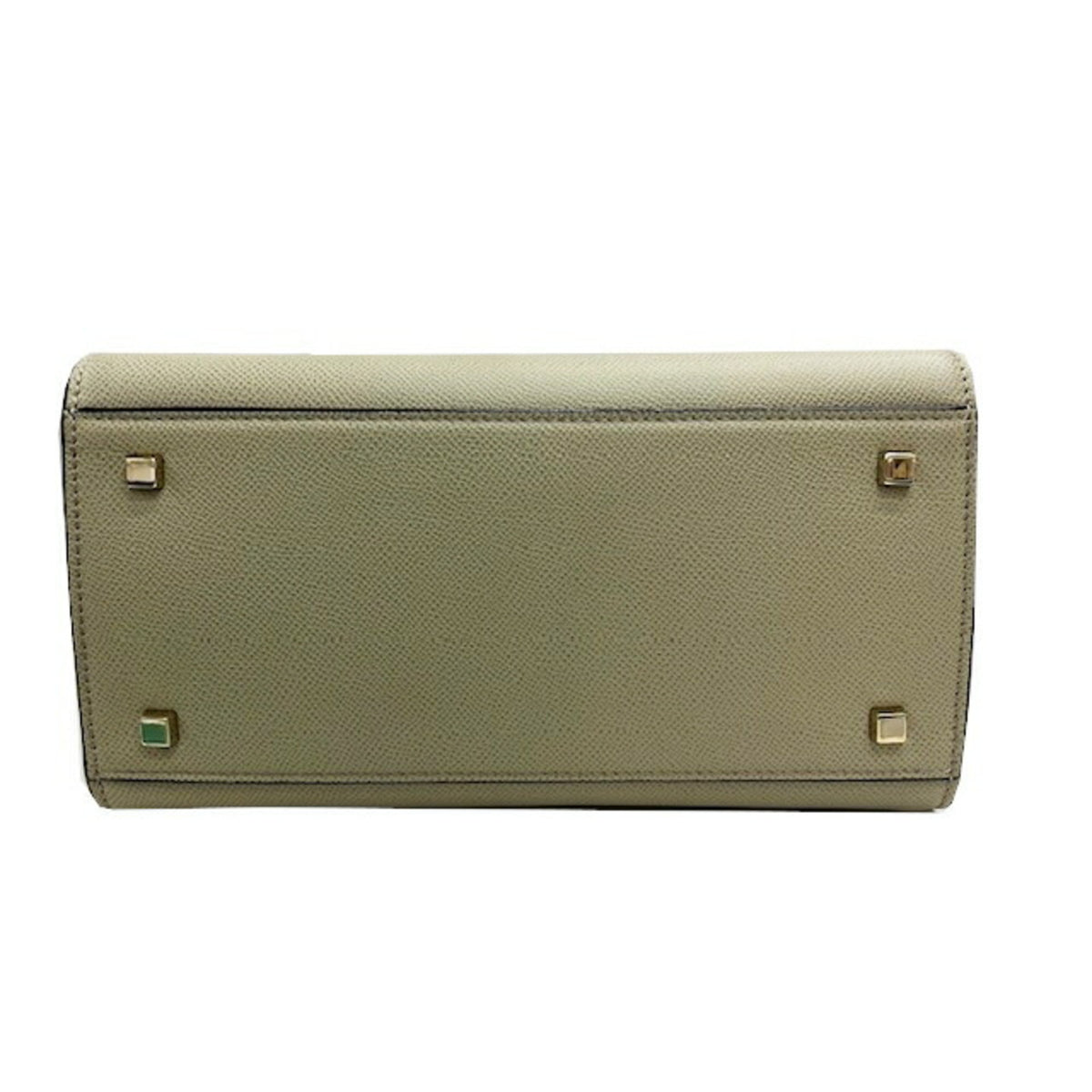 Valextra Green Leather Handbag Shoulder Bag (Pre-Owned)