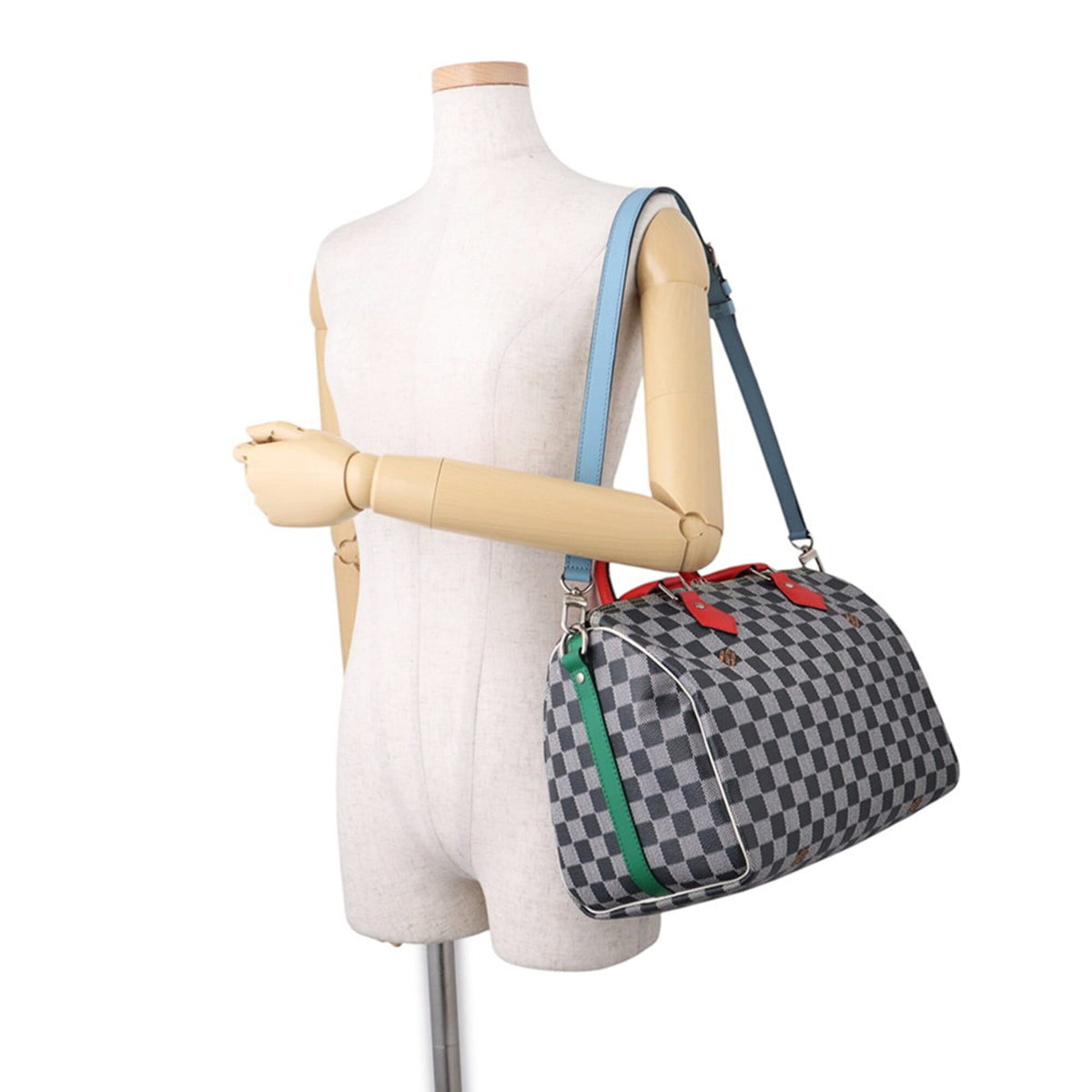 Louis Vuitton Multi-Color Noir White Damier Canvas Handbag Shoulder Bag (Pre-Owned)