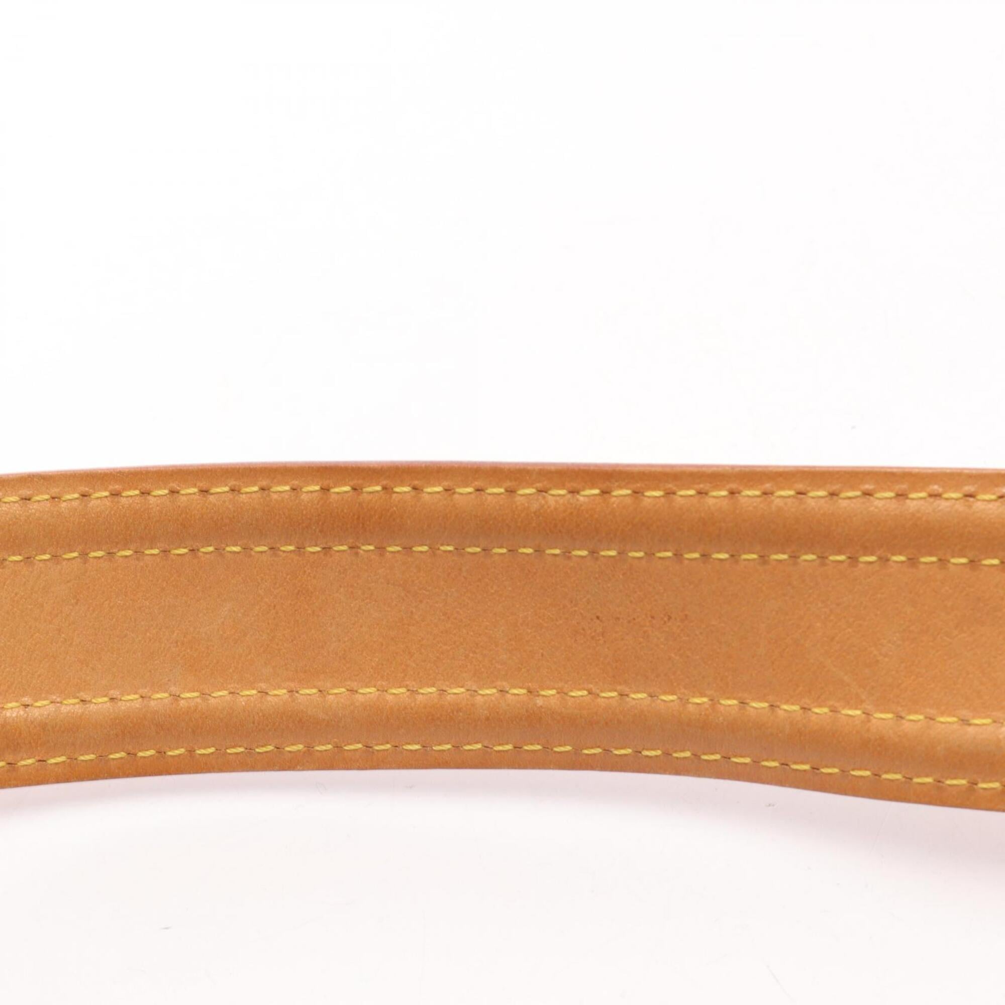 Louis Vuitton Brown Coated Canvas Leather Handbag Shoulder Bag (Pre-Owned)