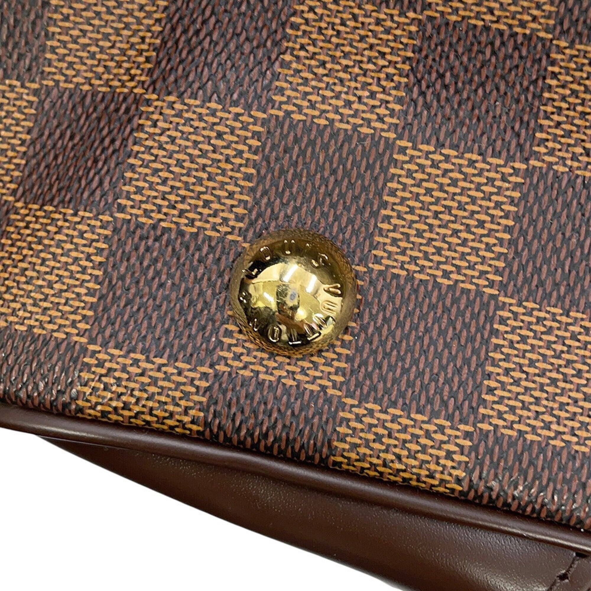 Louis Vuitton Ebene Red Color Damier Canvas Shoulder Bag (Pre-Owned)