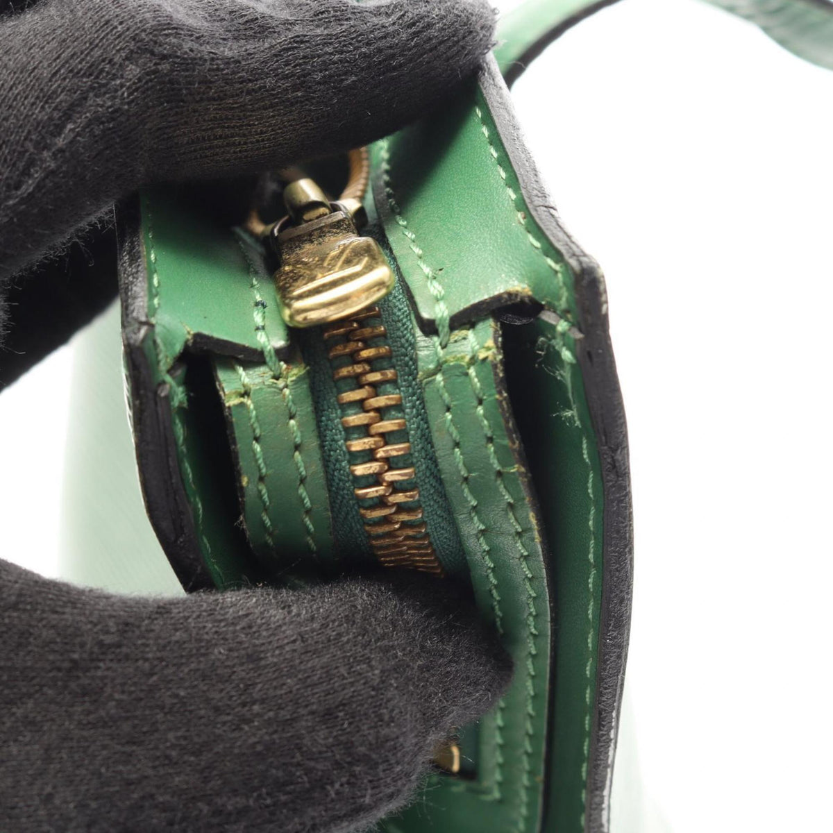 Louis Vuitton Borneo Green Green Epi Leather Handbag Shoulder Bag (Pre-Owned)