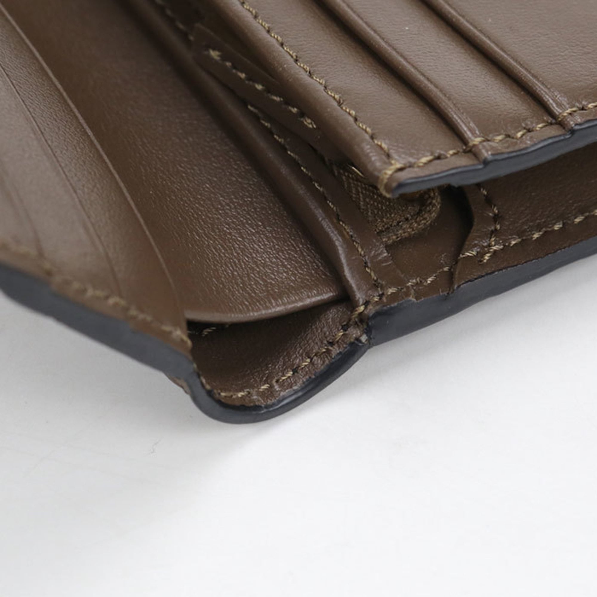 Fendi Zucca Brown Leather Wallet (Bi-Fold) (Pre-Owned)