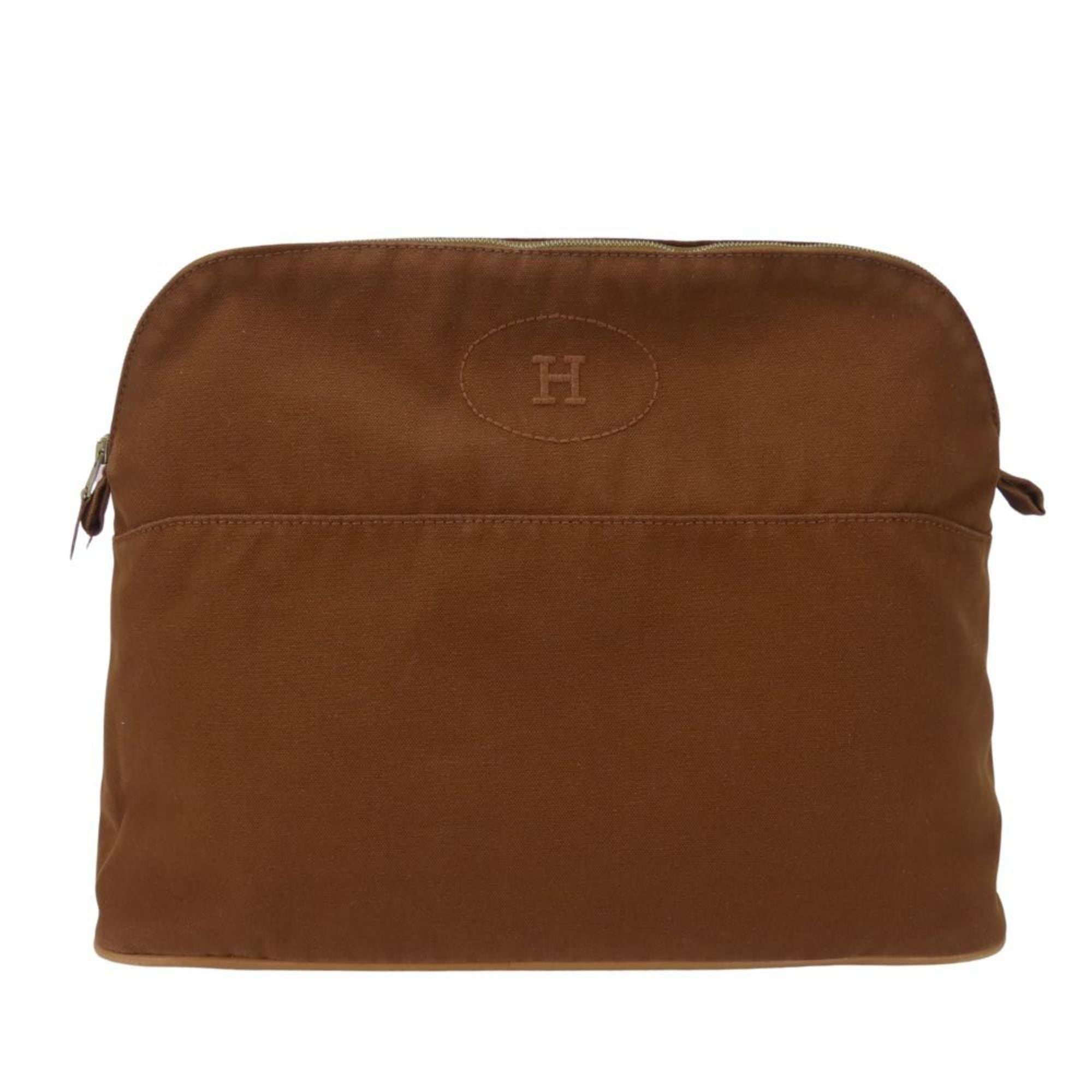 Hermes Kara Brown Cotton Pouch (Pre-Owned)