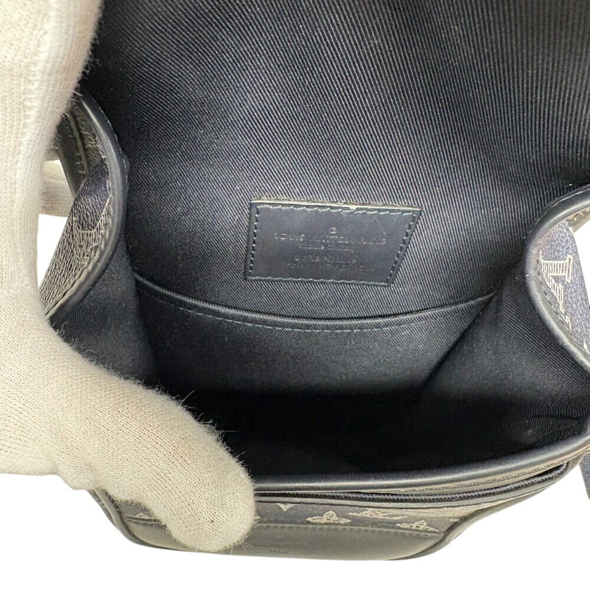 Louis Vuitton Navy Leather Shoulder Bag (Pre-Owned)
