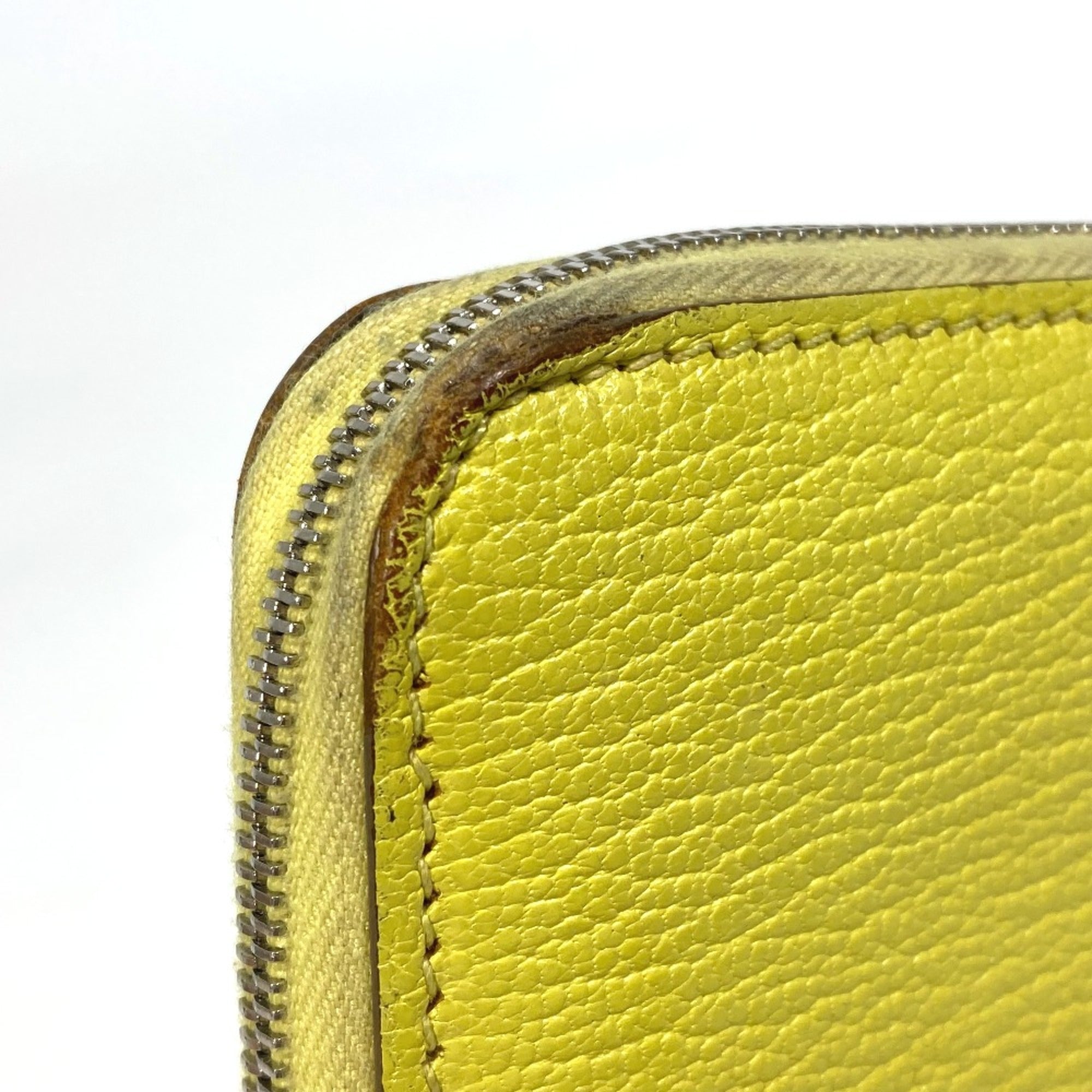 Hermes Yellow Leather Long Wallet (Bi-Fold) (Pre-Owned)