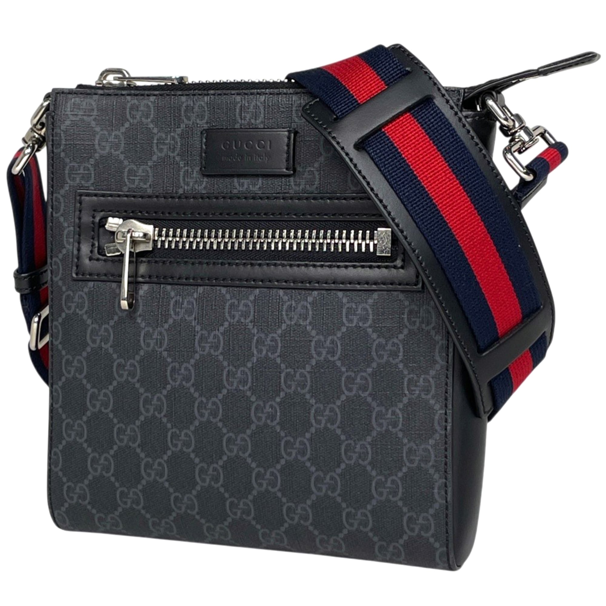 Gucci Black Gg Supreme Messenger Bag (Pre-Owned)