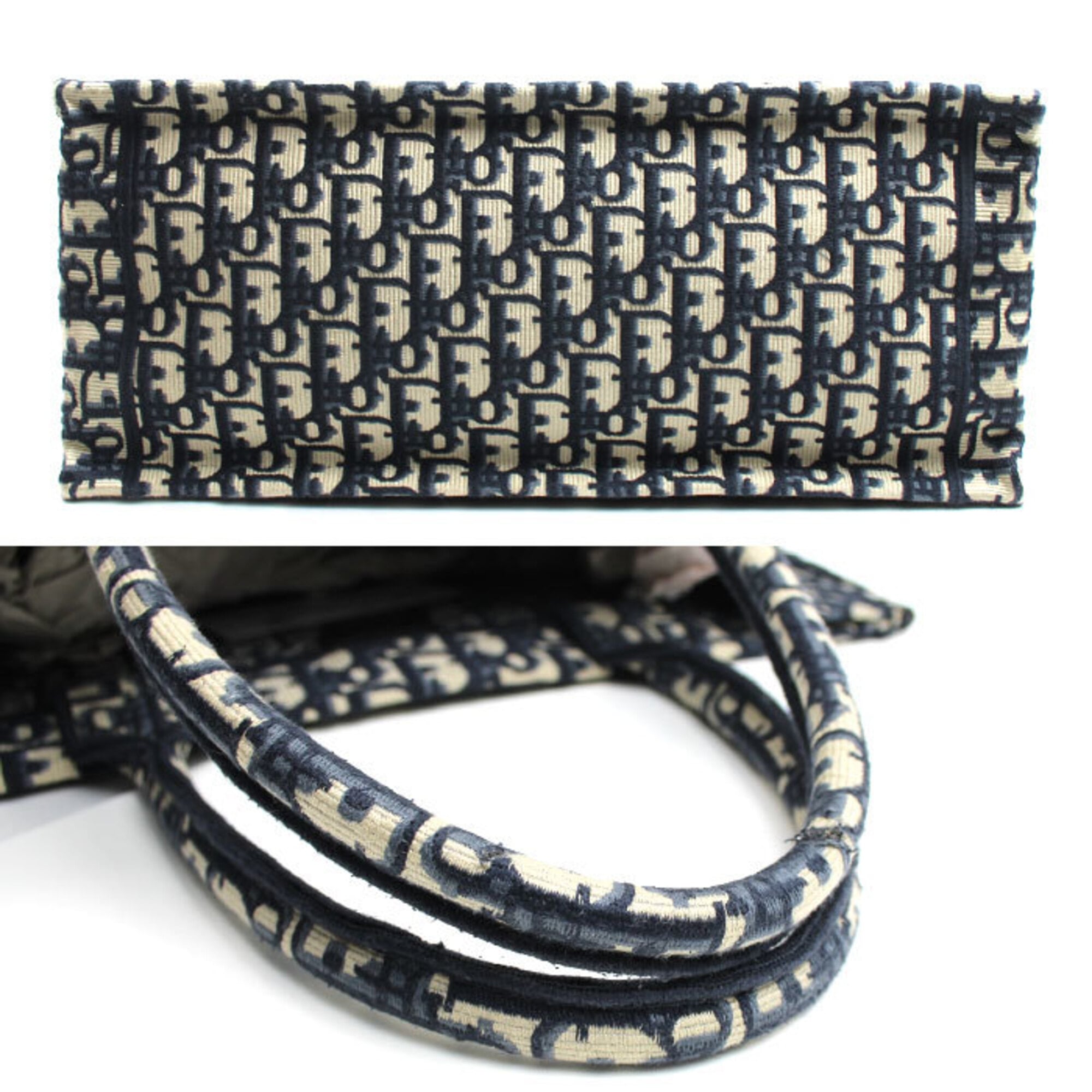 Christian Dior Navy Cotton Tote Bag (Pre-Owned)