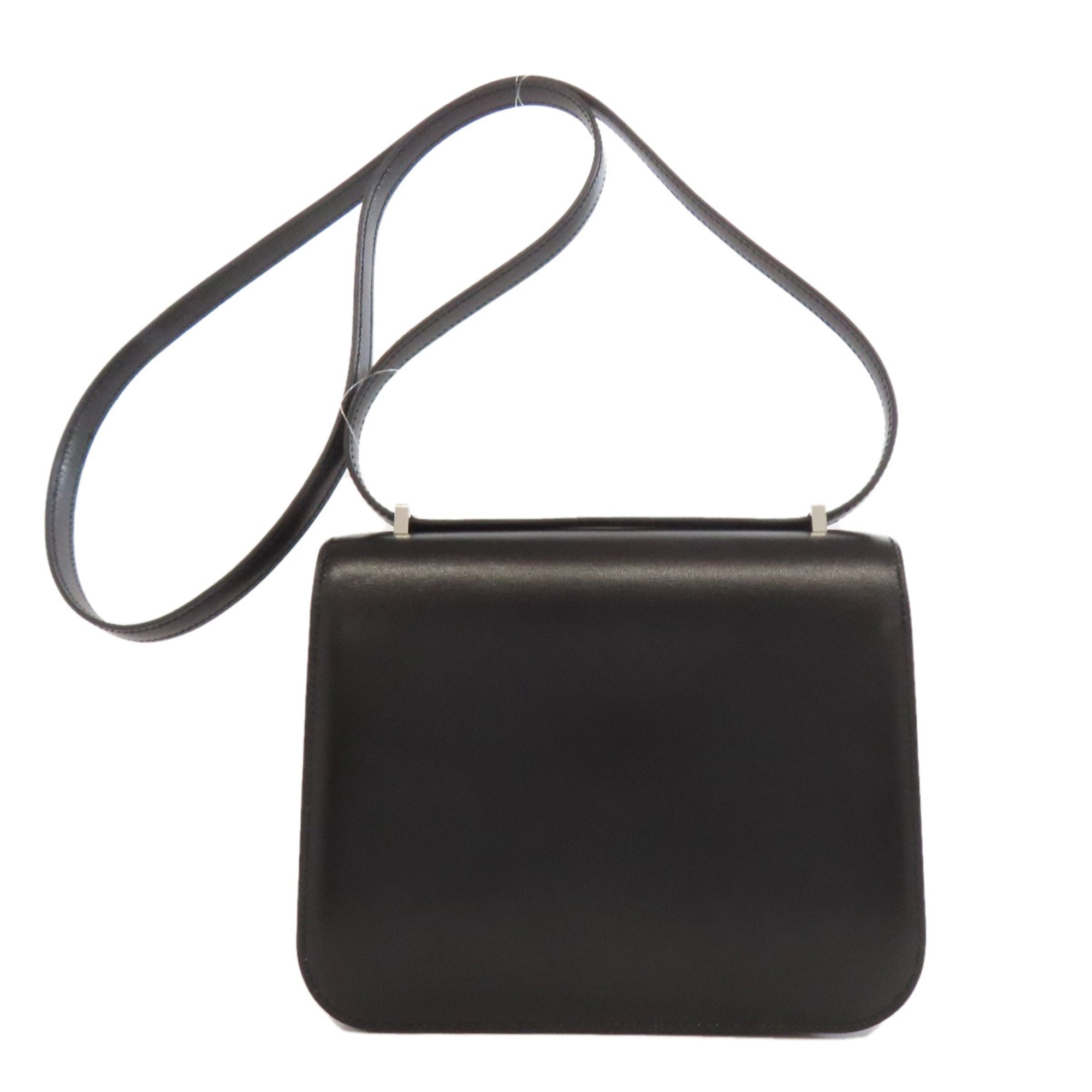 Hermes Black Leather Shoulder Bag (Pre-Owned)