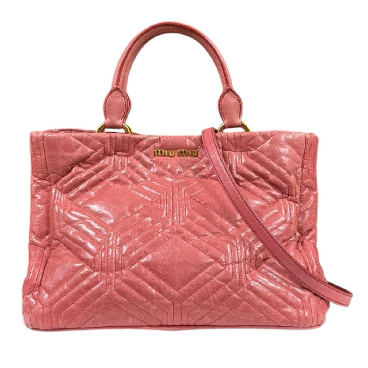 Miu Miu Pink Leather Shoulder Bag (Pre-Owned)