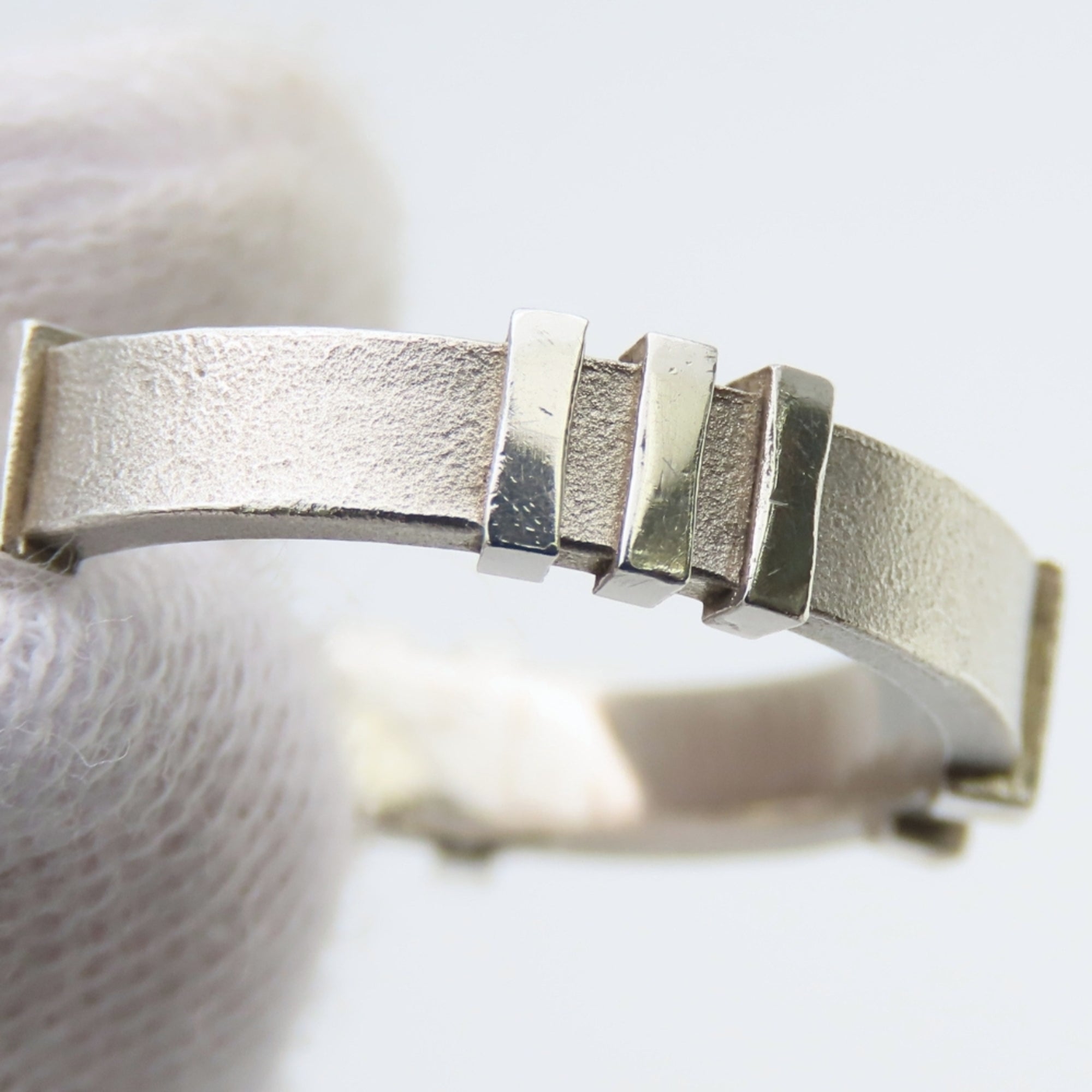 Tiffany Atlas Silver Silver 925 Band Ring (Pre-Owned)