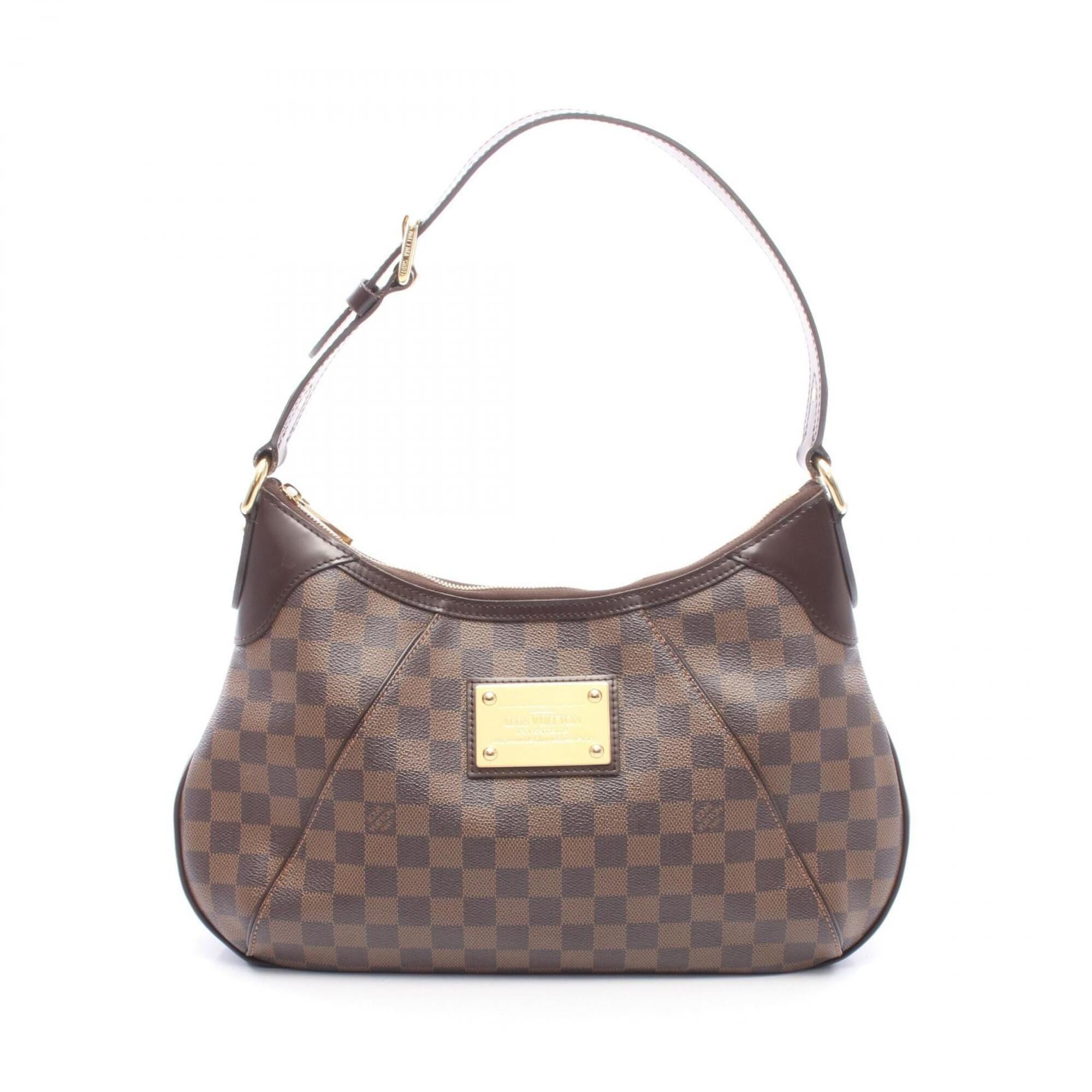 Louis Vuitton Brown Damier Canvas Coated Canvas Leather Handbag Shoulder Bag (Pre-Owned)
