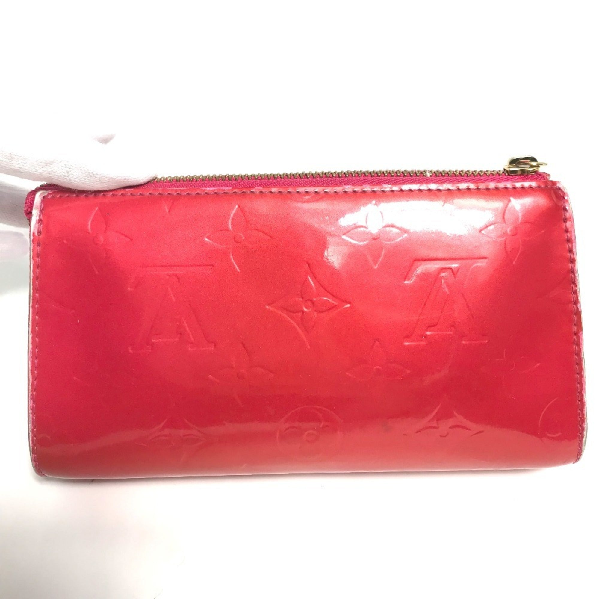 Louis Vuitton Pink Rose Pop Patent Leather Pouch Wash Bag (Pre-Owned)