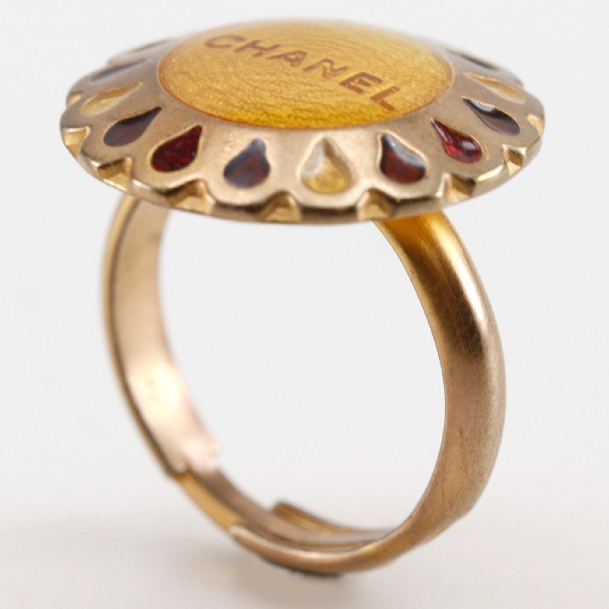 Chanel Gold Plating Band Ring (Pre-Owned)