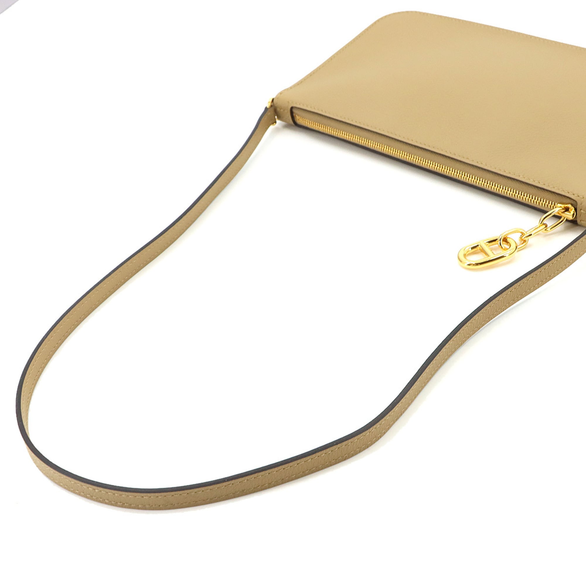 Hermes Kraft Evercalf Leather Shoulder Bag (Pre-Owned)