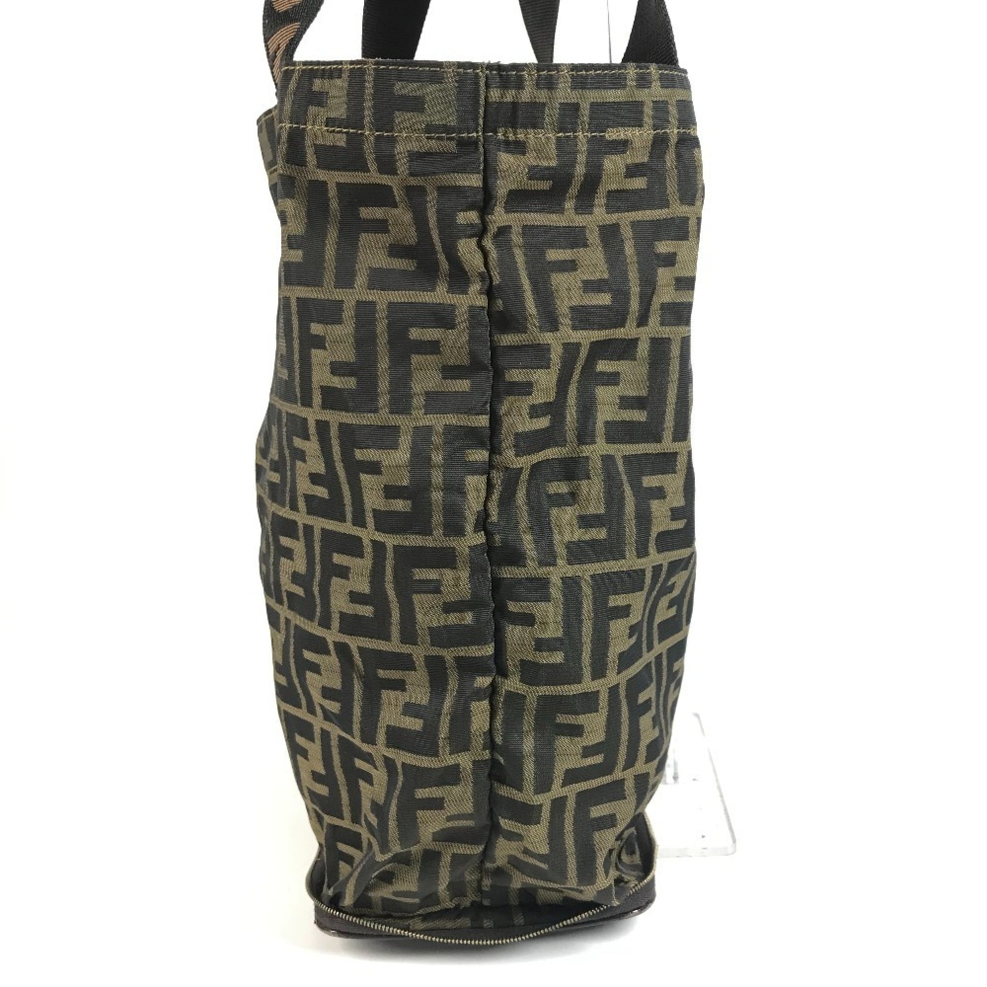 Fendi Zucca Brown Canvas Eco-Bag Handbag Tote Bag (Pre-Owned)