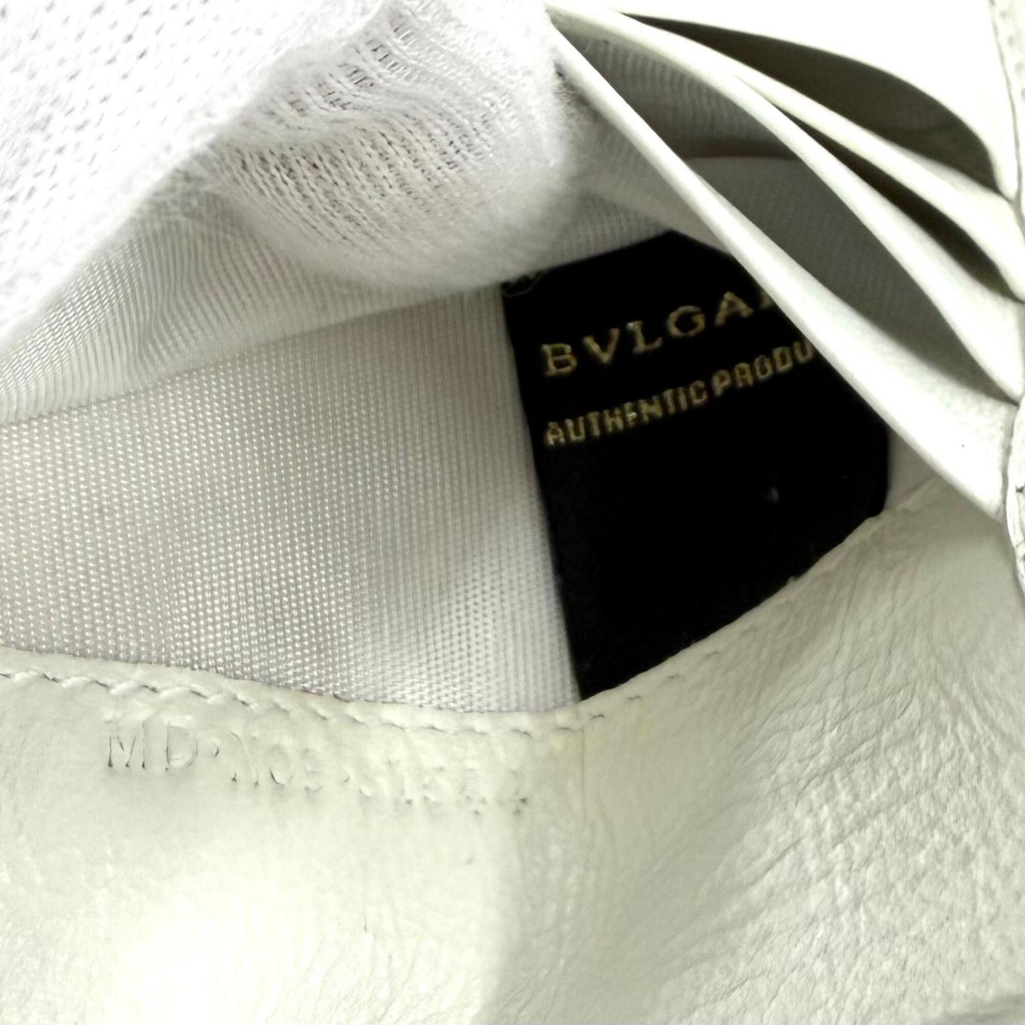 Bvlgari White Leather Wallet (Bi-Fold) (Pre-Owned)
