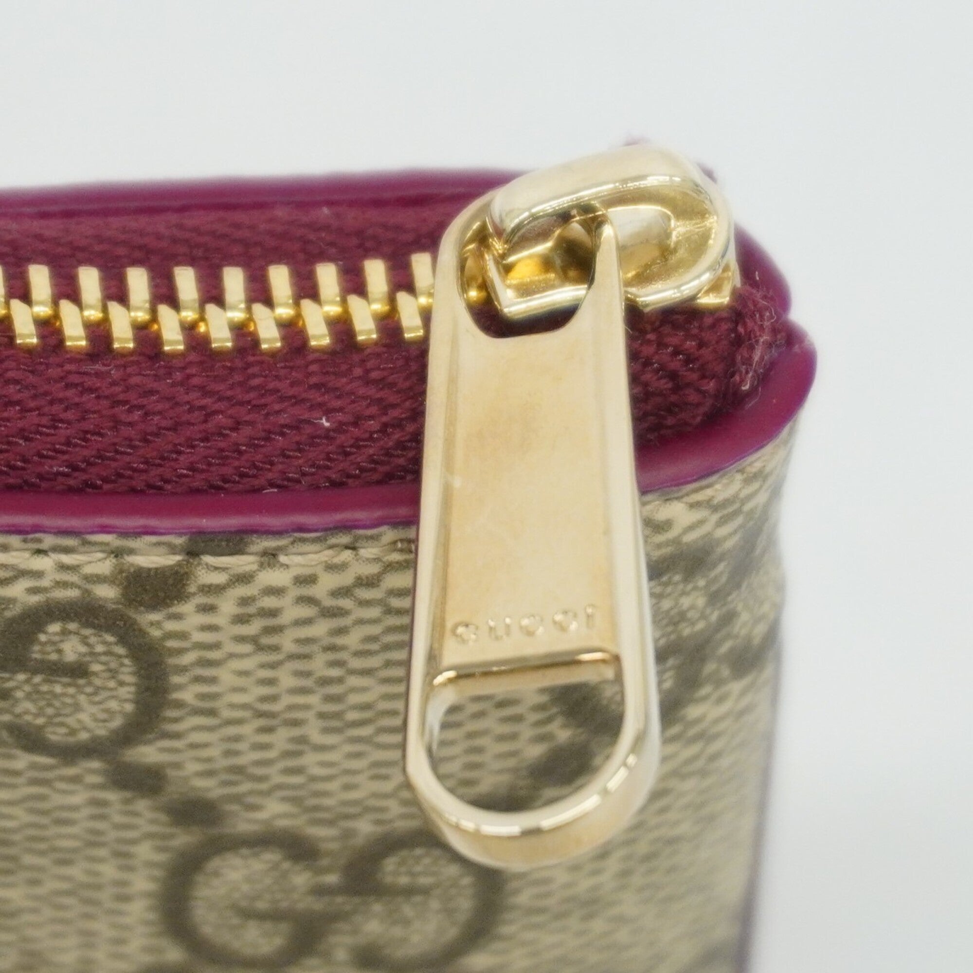 Gucci Bordeaux Brown Pvc Coin Purse/Coin Case (Pre-Owned)