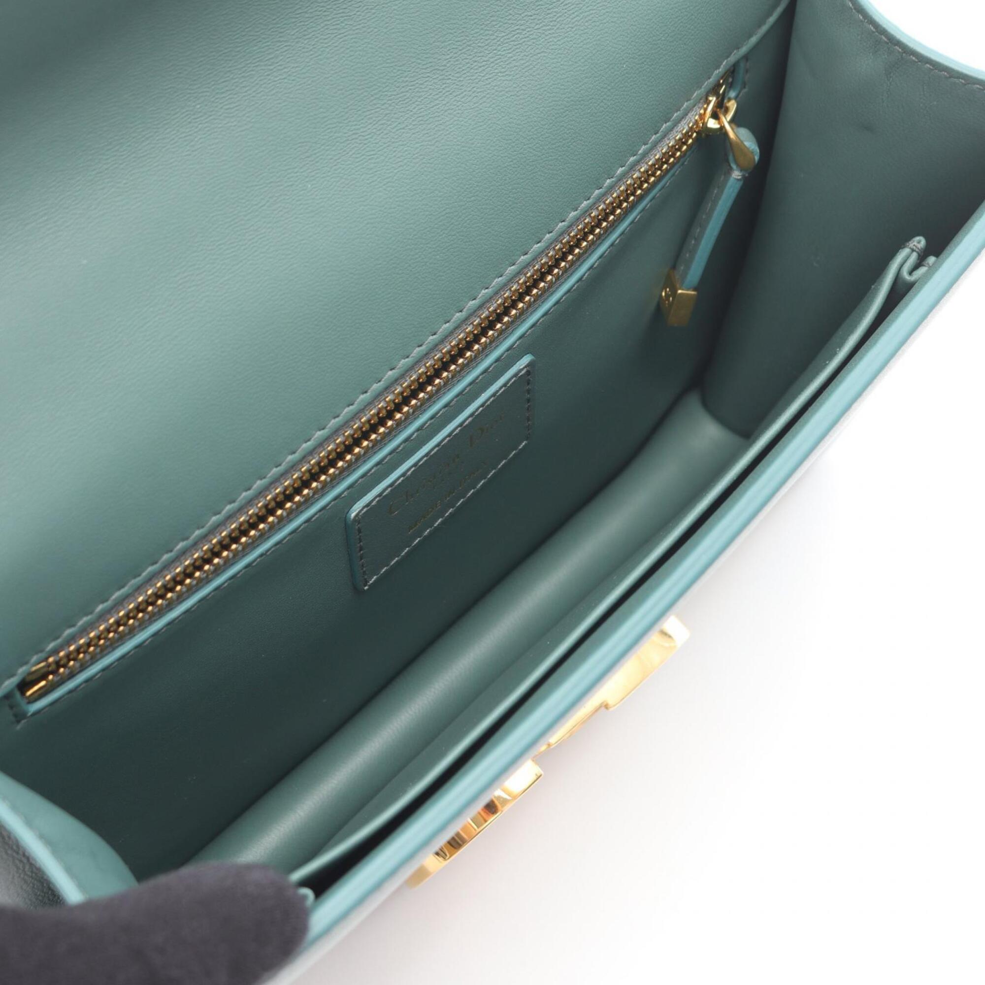 Christian Dior Green Leather Handbag Shoulder Bag (Pre-Owned)