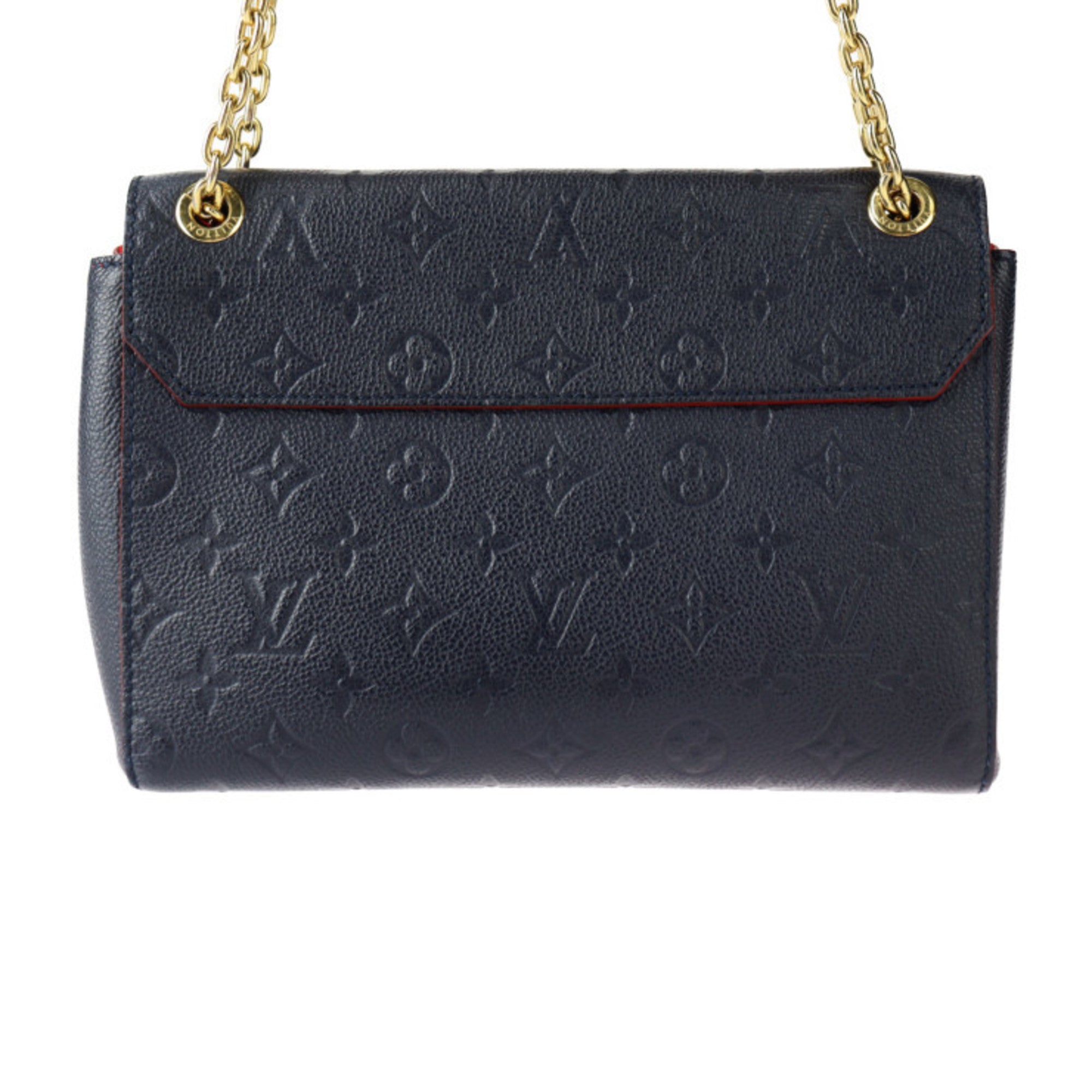 Louis Vuitton Monogram Empreinte Marine Rouge Leather Handbag Pochette Shoulder Bag (Pre-Owned)