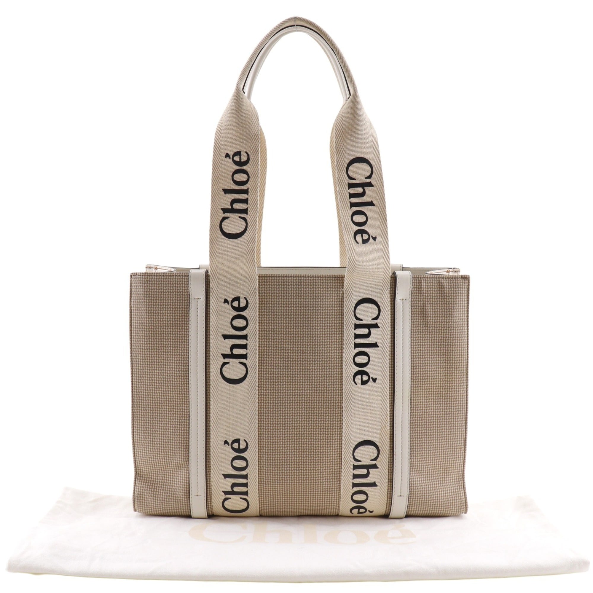 Chloé Beige Canvas Tote Bag (Pre-Owned)