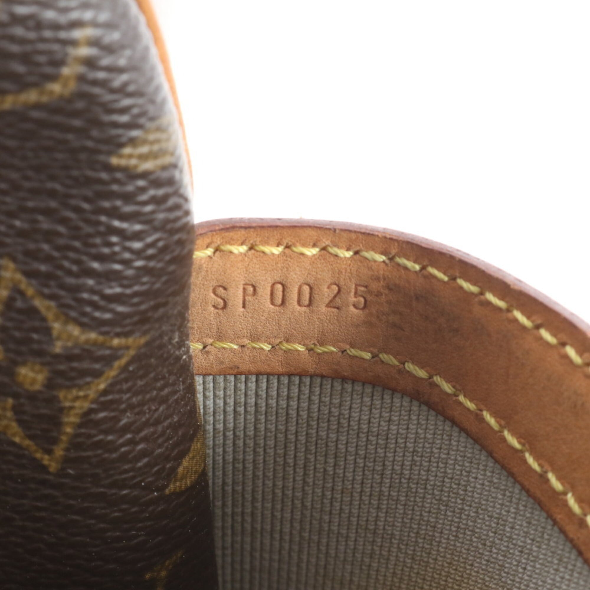 Louis Vuitton Monogram Brown Leather Coated Canvas Shoulder Bag (Pre-Owned)