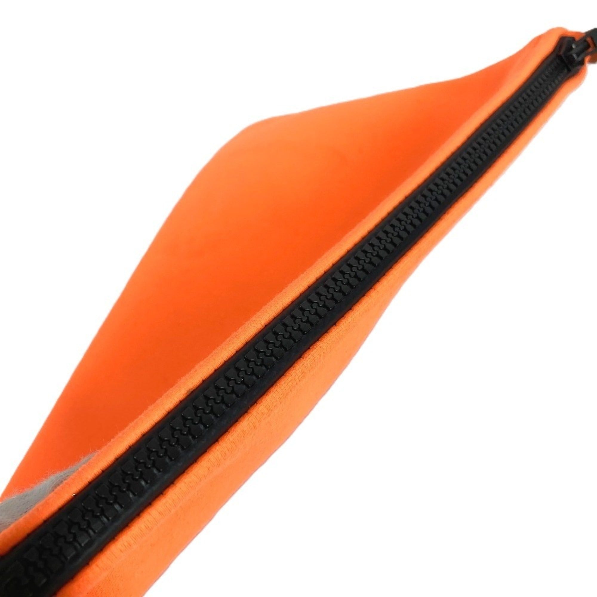 Hermes Orange Polyamide Clutch Bag Handbag Pouch (Pre-Owned)