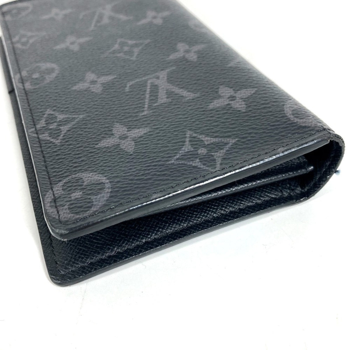 Louis Vuitton Black Galle Monogram Eclipse Monogram Eclipse Long Wallet (Bi-Fold) (Pre-Owned)