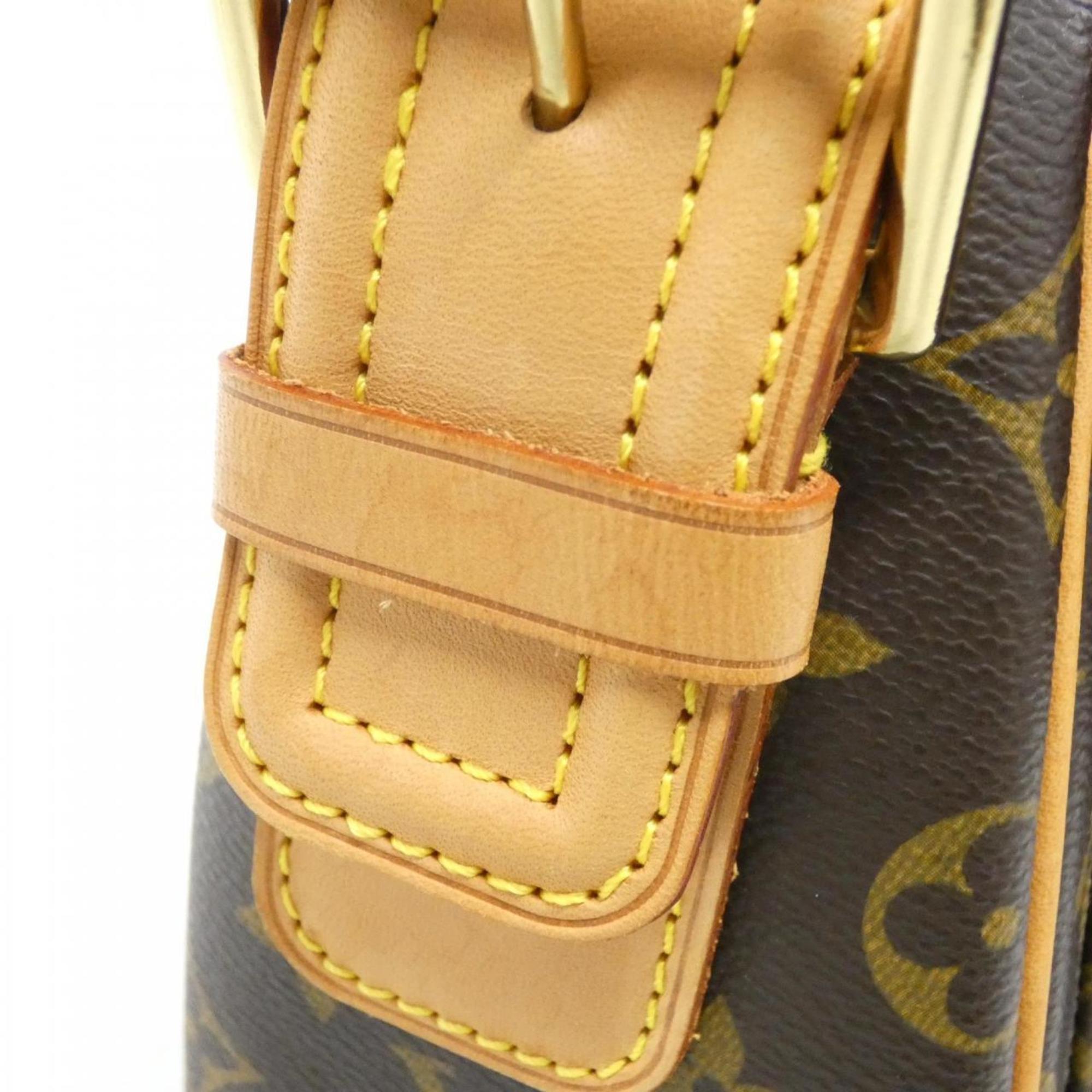 Louis Vuitton Monogram Brown Coated Canvas Shoulder Bag (Pre-Owned)