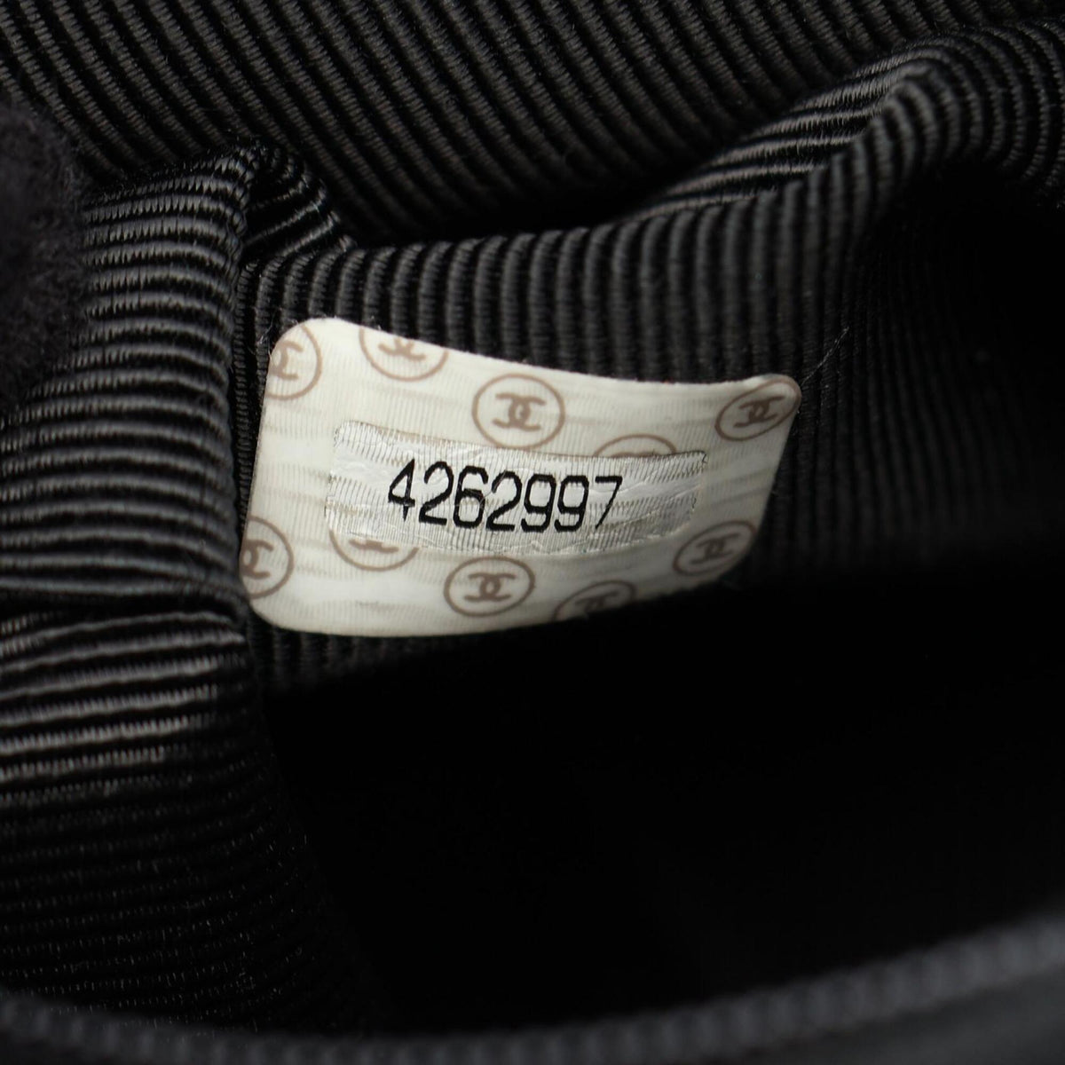 Chanel Black Grained Calfskin Backpack Handbag (Pre-Owned)