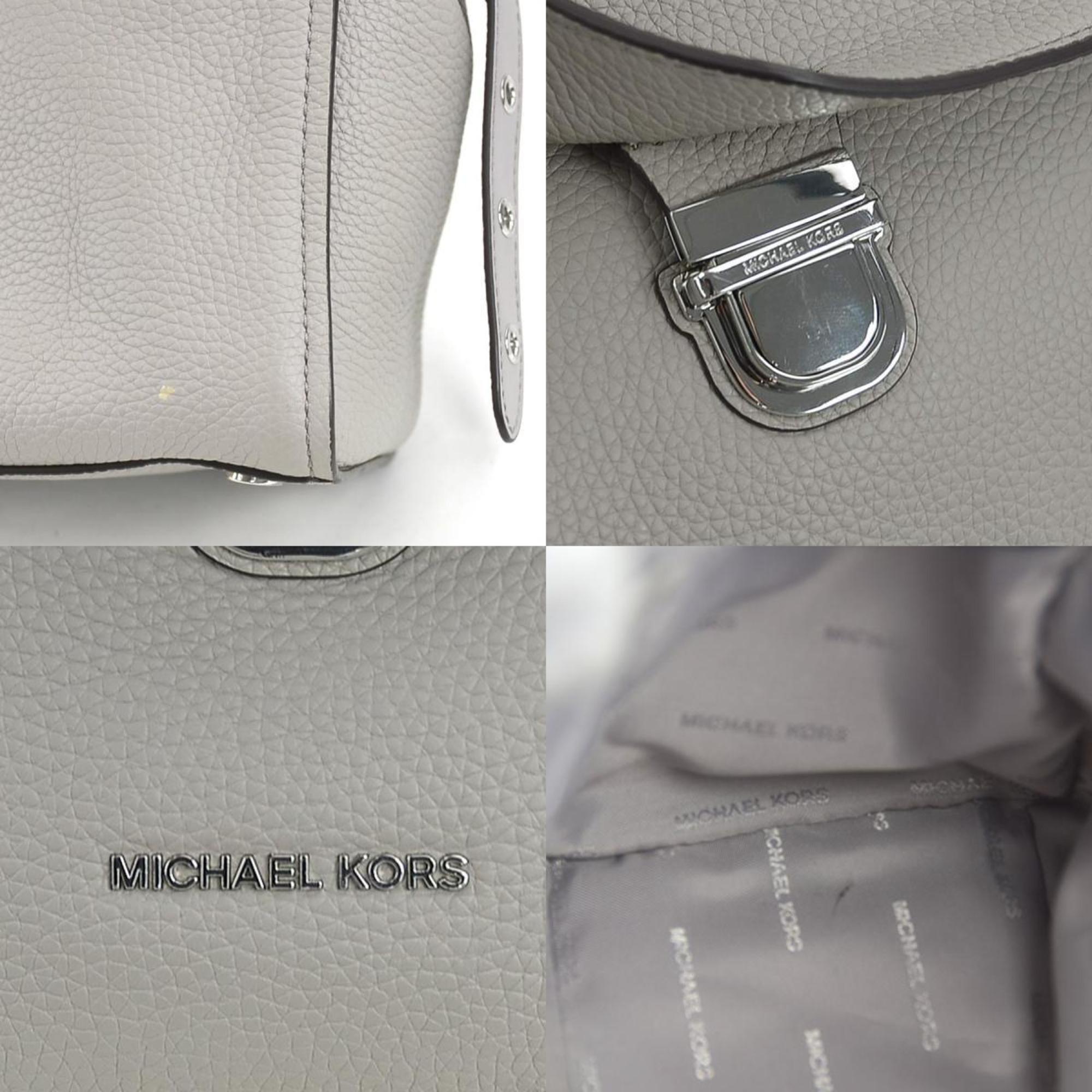 Michael Kors Gray Leather Handbag Shoulder Bag (Pre-Owned)