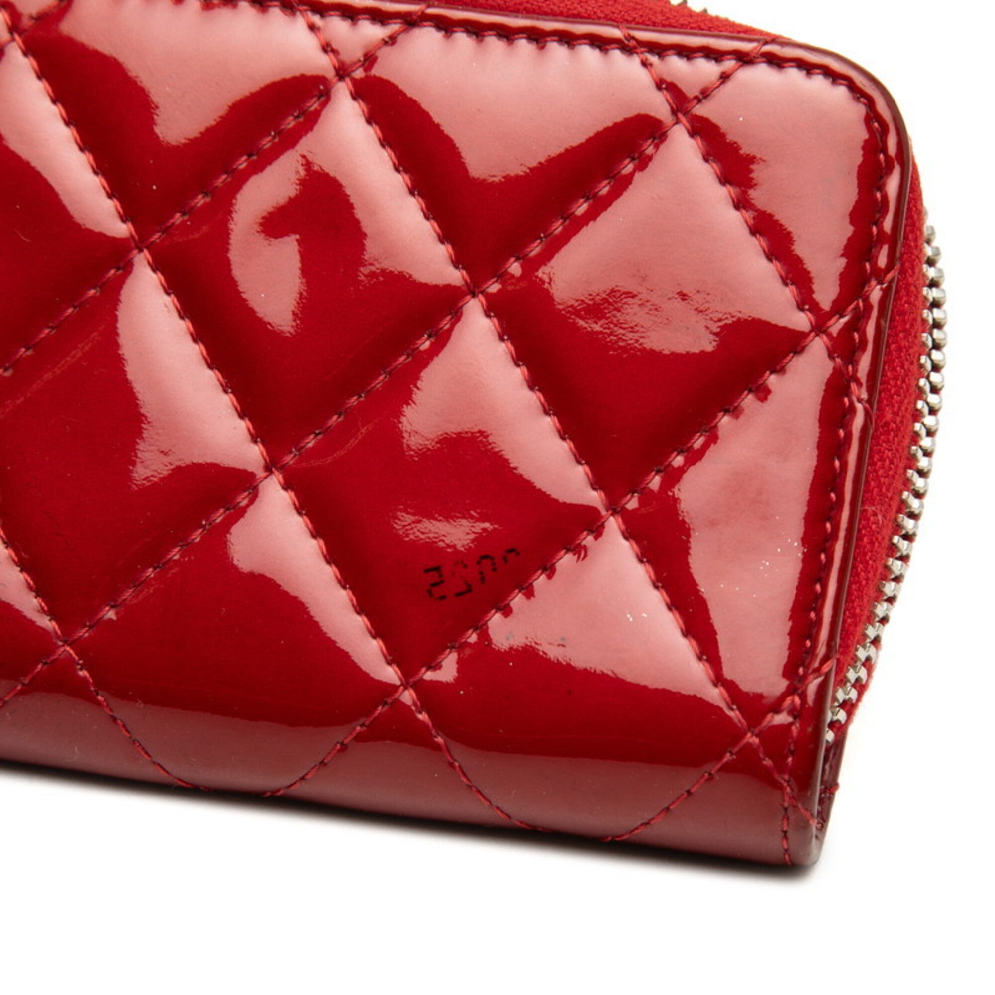 Chanel Red Color Patent Leather Coin Purse/Coin Case (Pre-Owned)