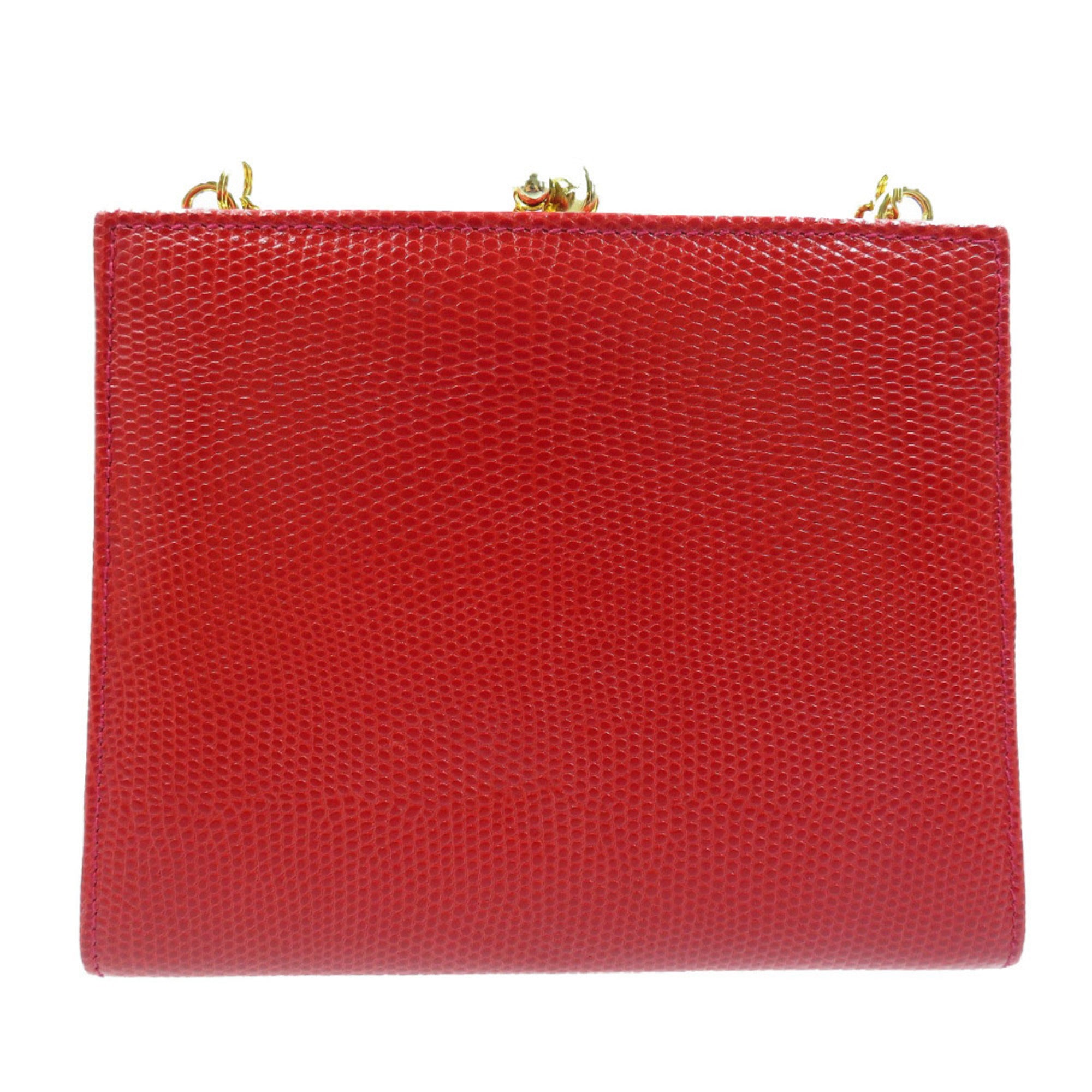 Salvatore Ferragamo Red Color Leather Shoulder Bag (Pre-Owned)