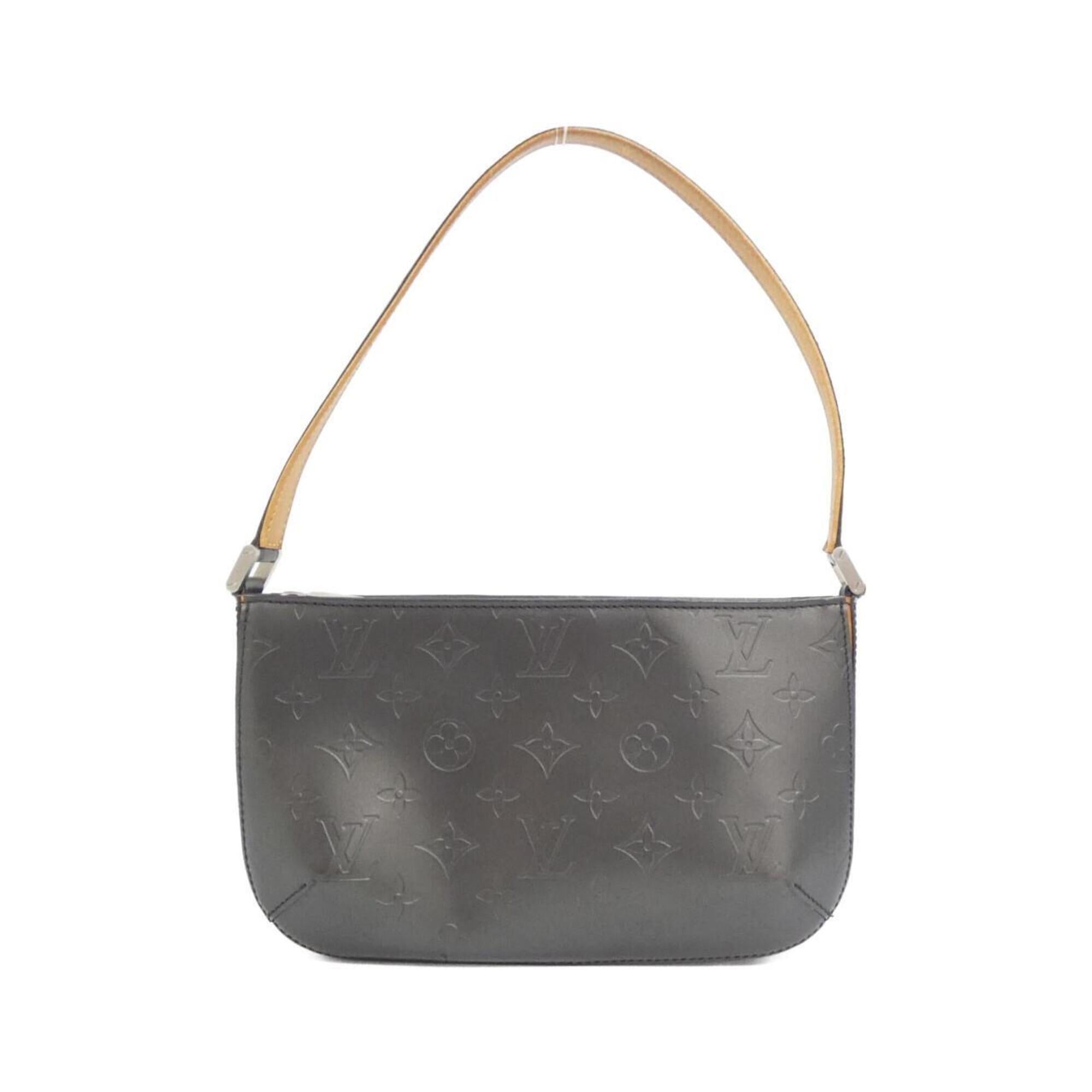 Louis Vuitton Black Leather Shoulder Bag (Pre-Owned)