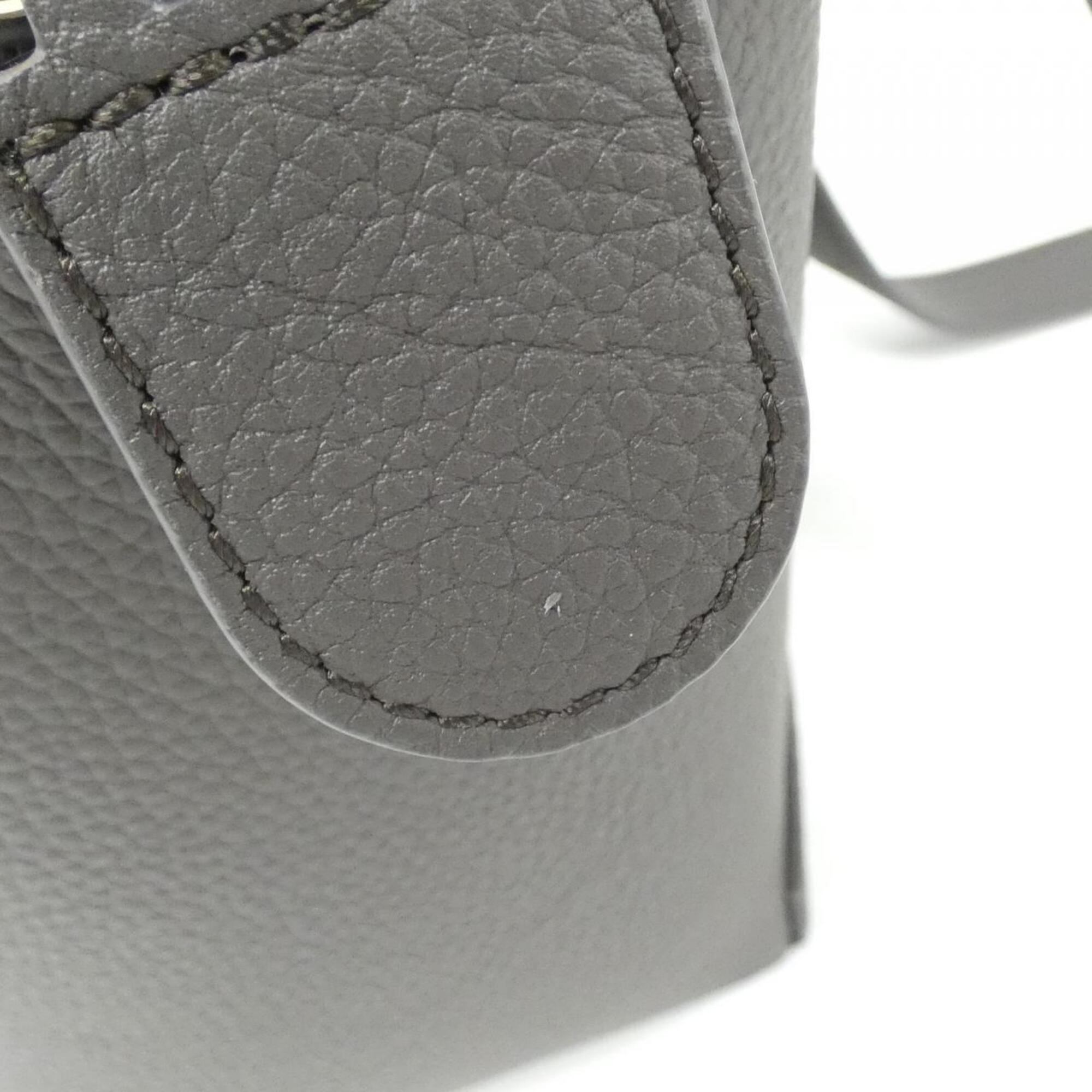 Loewe Dark Gray Leather Handbag (Pre-Owned)
