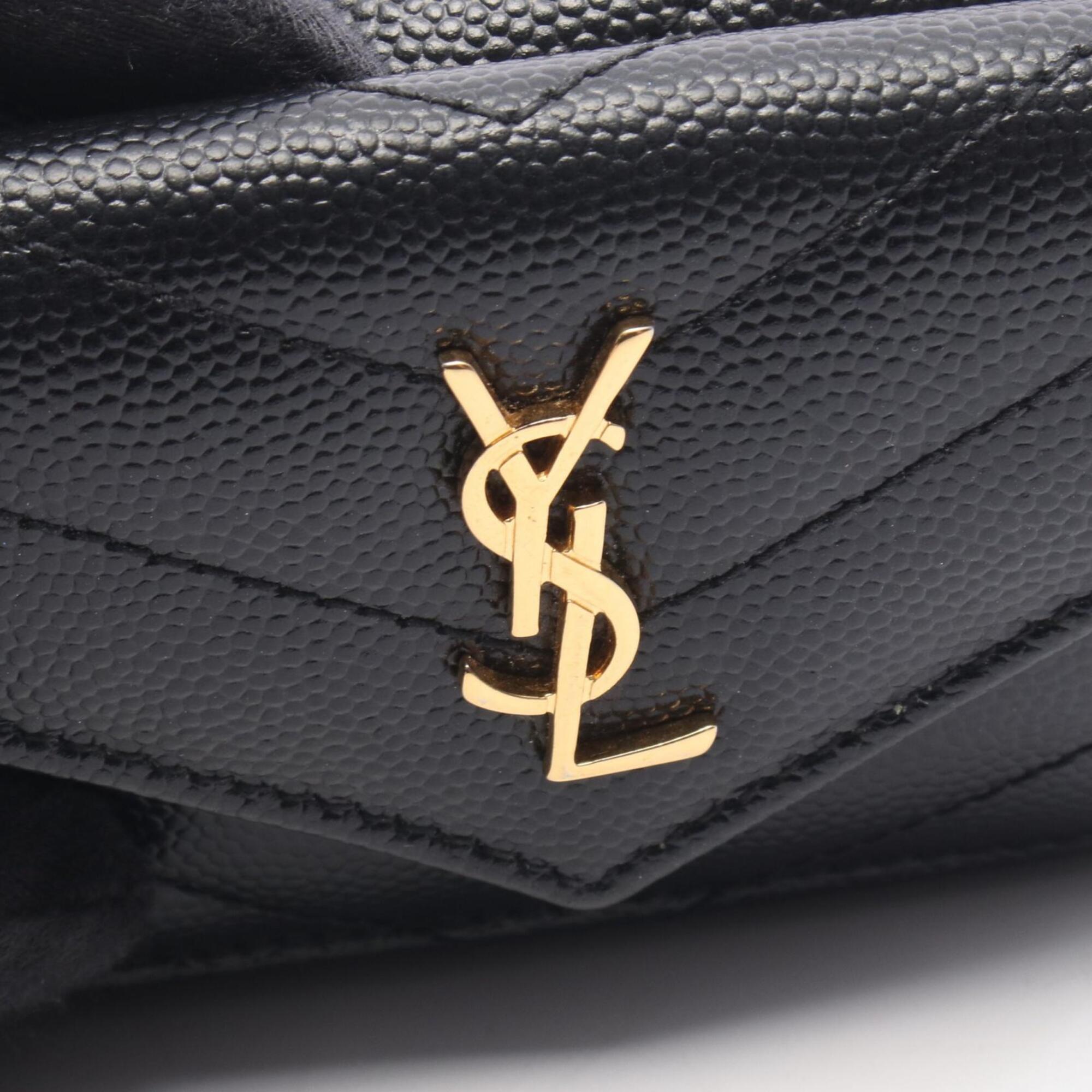 Saint Laurent Black Leather Wallet (Tri-Fold) (Pre-Owned)