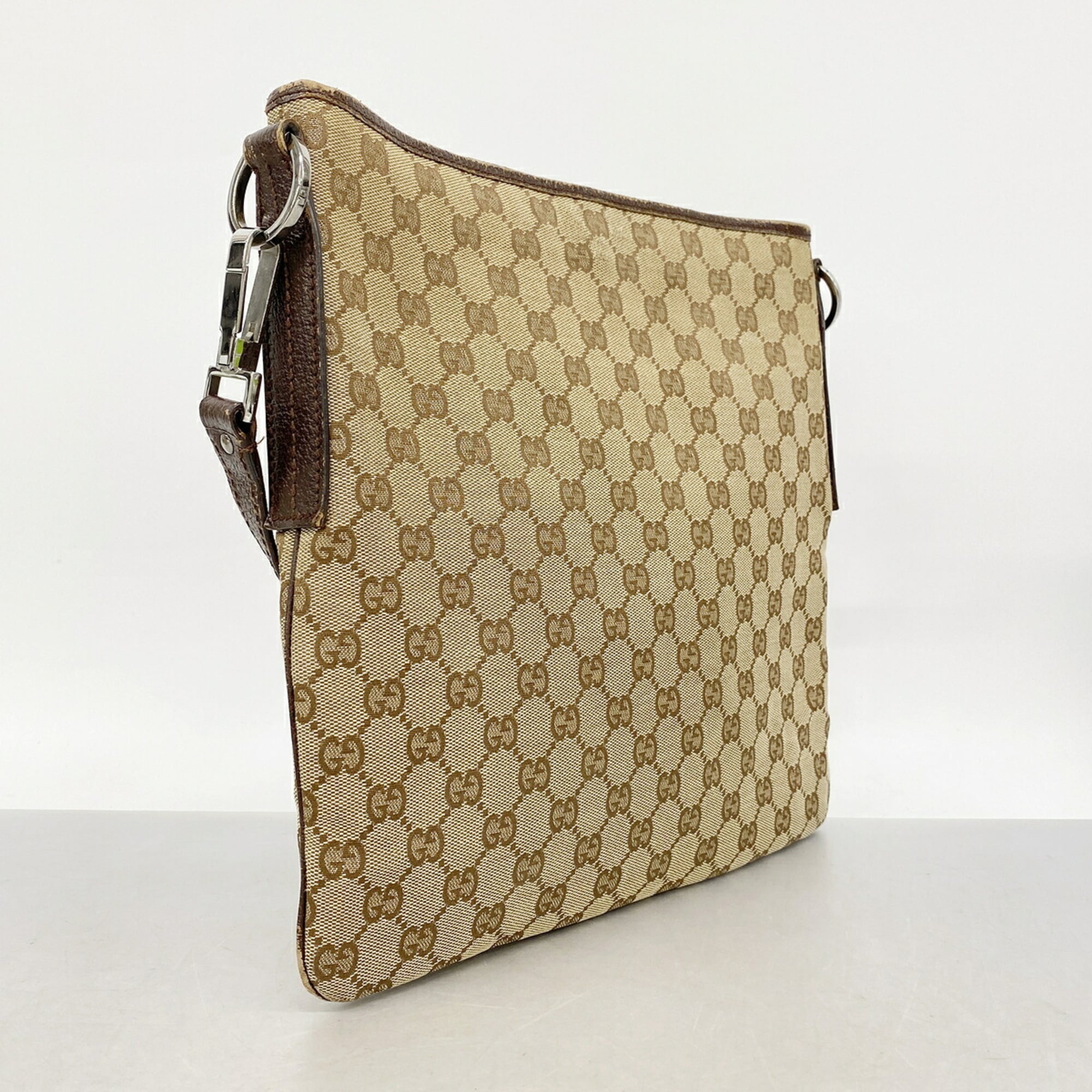 Gucci Beige Canvas Shoulder Bag (Pre-Owned)