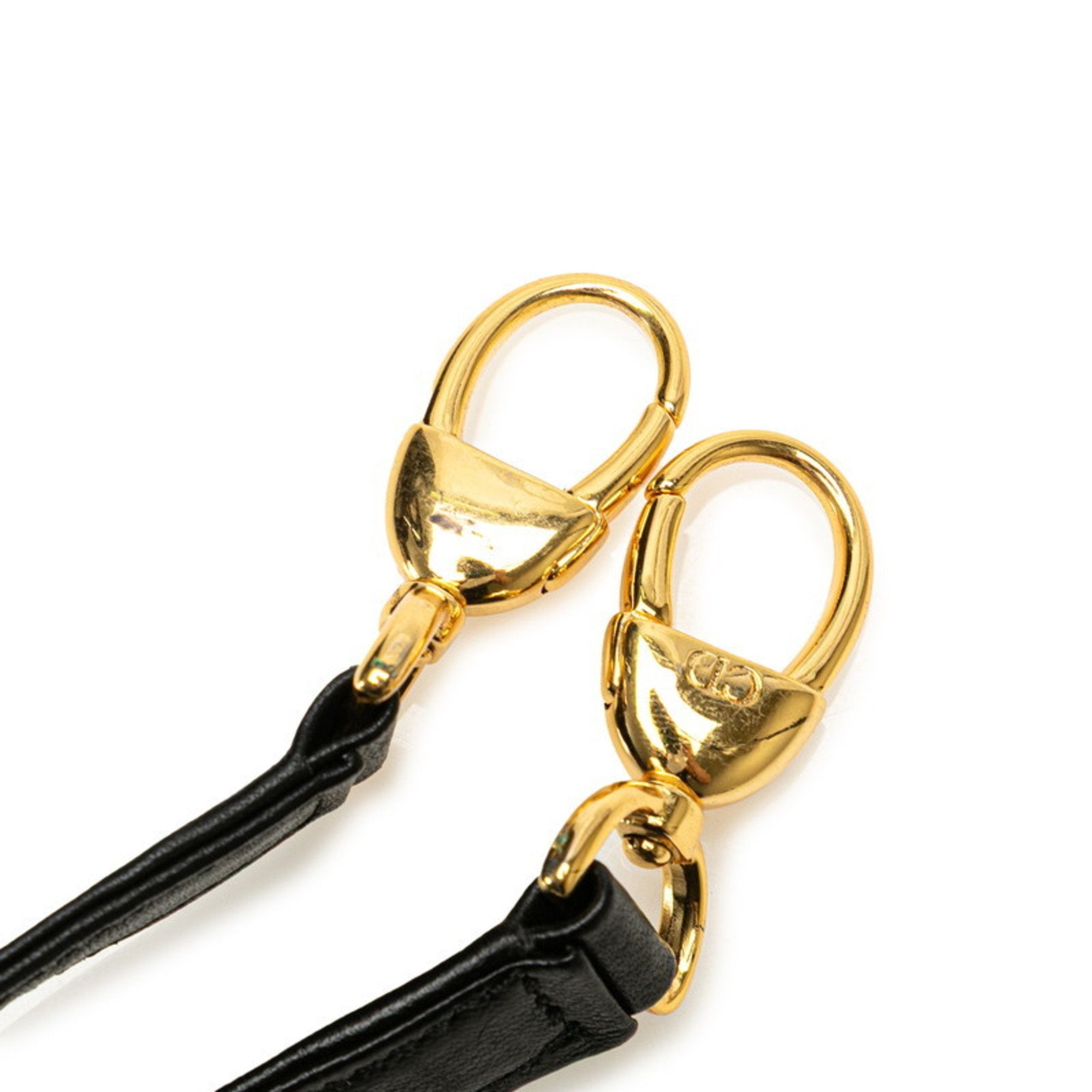 Christian Dior Black Leather Handbag Shoulder Bag (Pre-Owned)