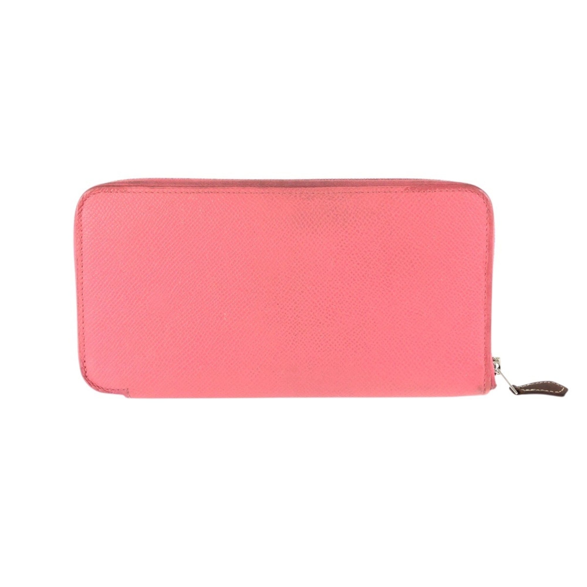Hermes Pink Rose Azalee Epsom Leather Long Wallet (Bi-Fold) (Pre-Owned)