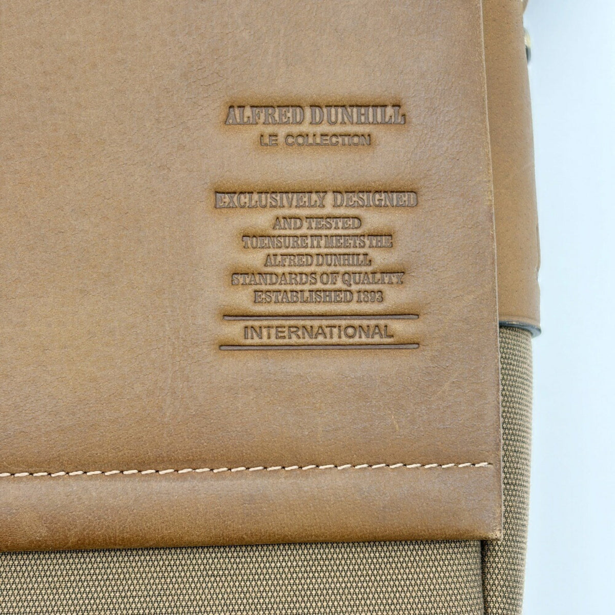 Dunhill Beige Brown Canvas Leather Crossbody Bag Shoulder Bag (Pre-Owned)