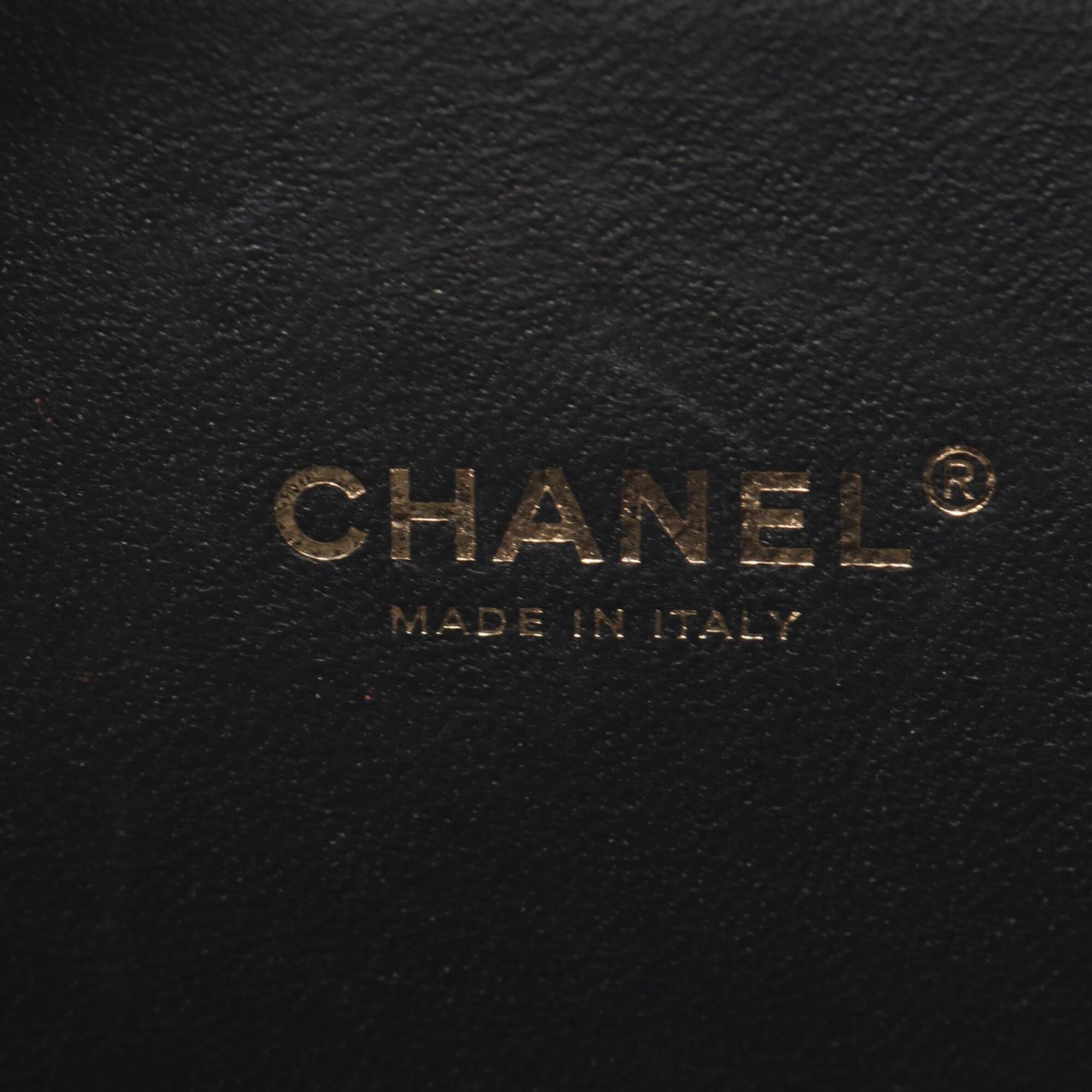 Chanel Black Grained Calfskin Leather Handbag Shoulder Bag Vanity Bag (Pre-Owned)