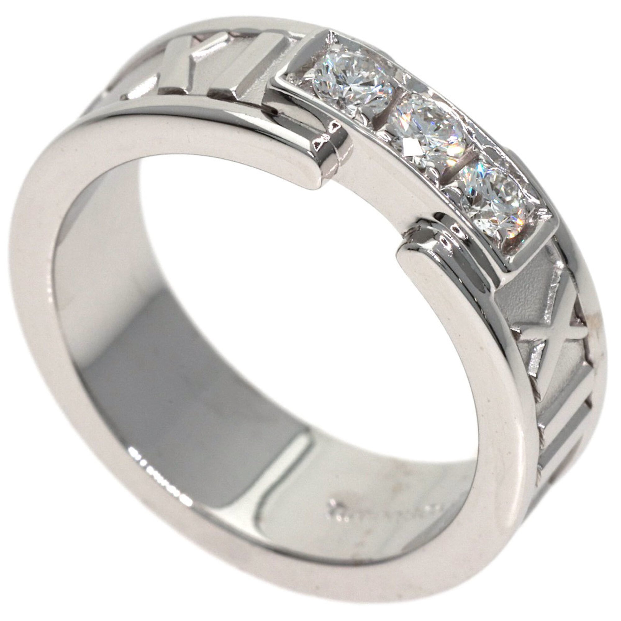Tiffany Atlas White Gold (18K) Band Ring (Pre-Owned)